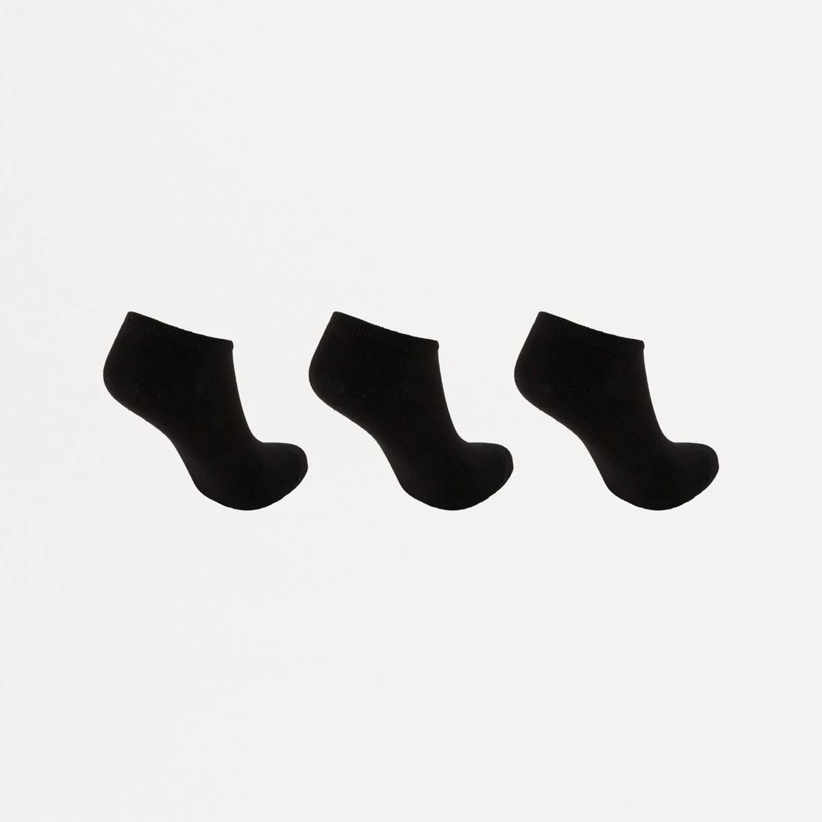 2 3 Pack Bamboo Terry Sneaker Socks BLACK, 2 of 3