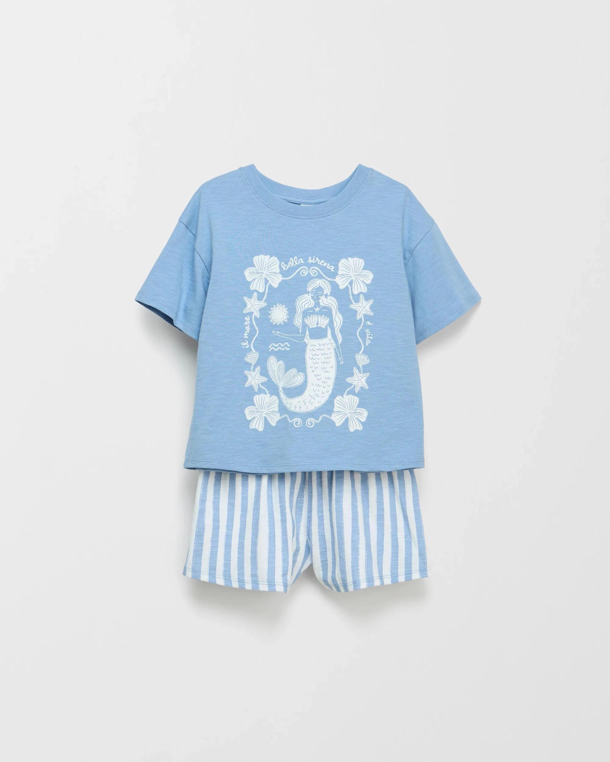 4 Target Australian Cotton T-Shirt & Shorts 2 Piece Set BLUE, 4 of 5