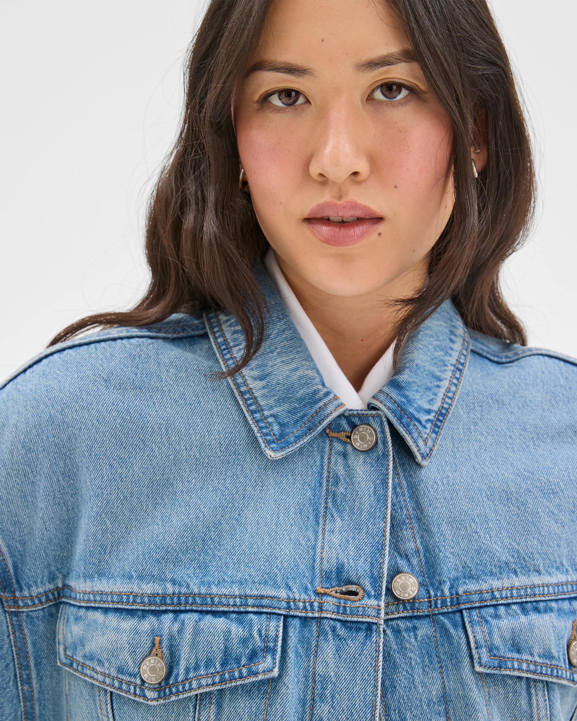 7 Target Denim Cocoon Sleeve Denim Jacket VINTAGE WORN, 7 of 7