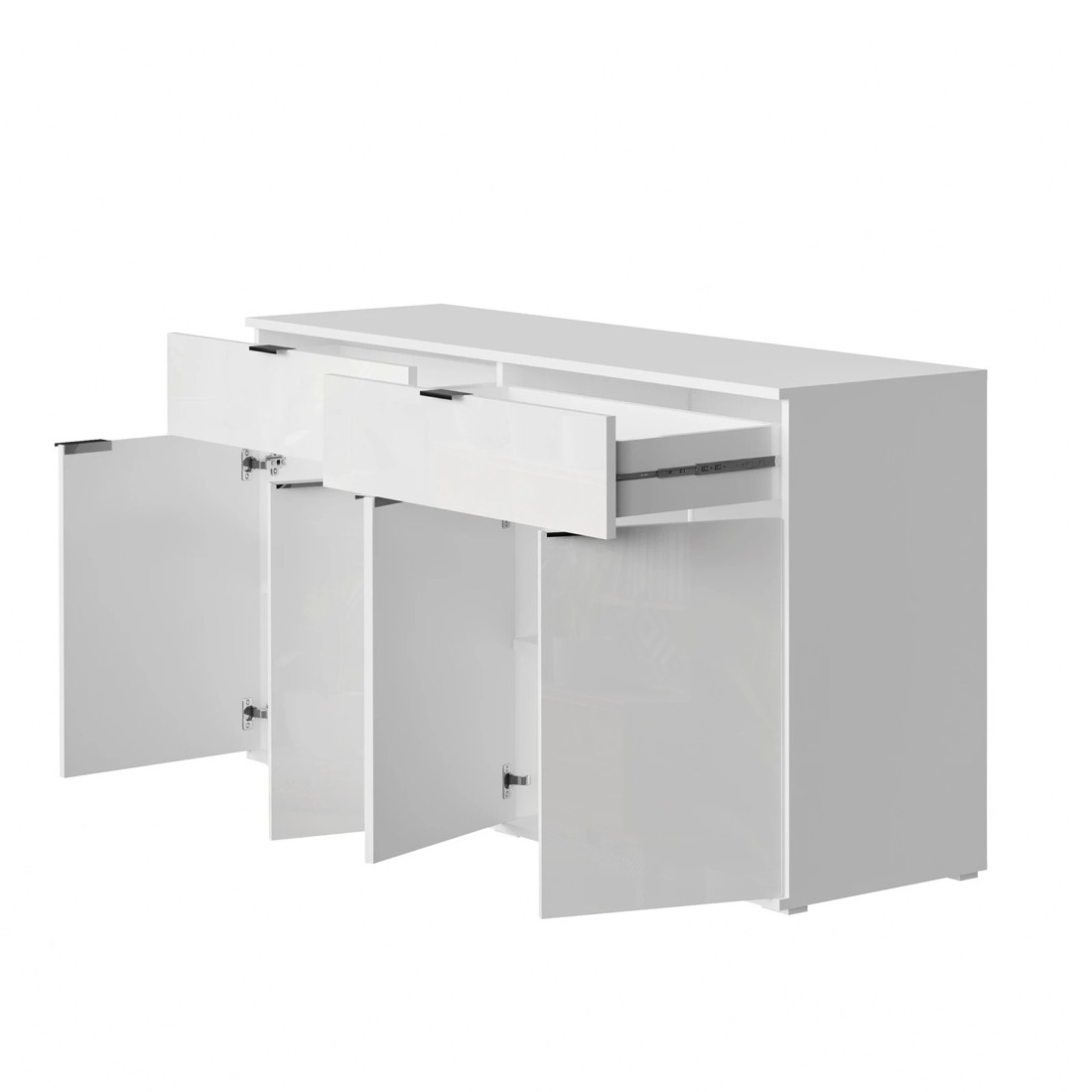 8 Oikiture Sideboard Buffet High Gloss
 - White, 8 of 10
