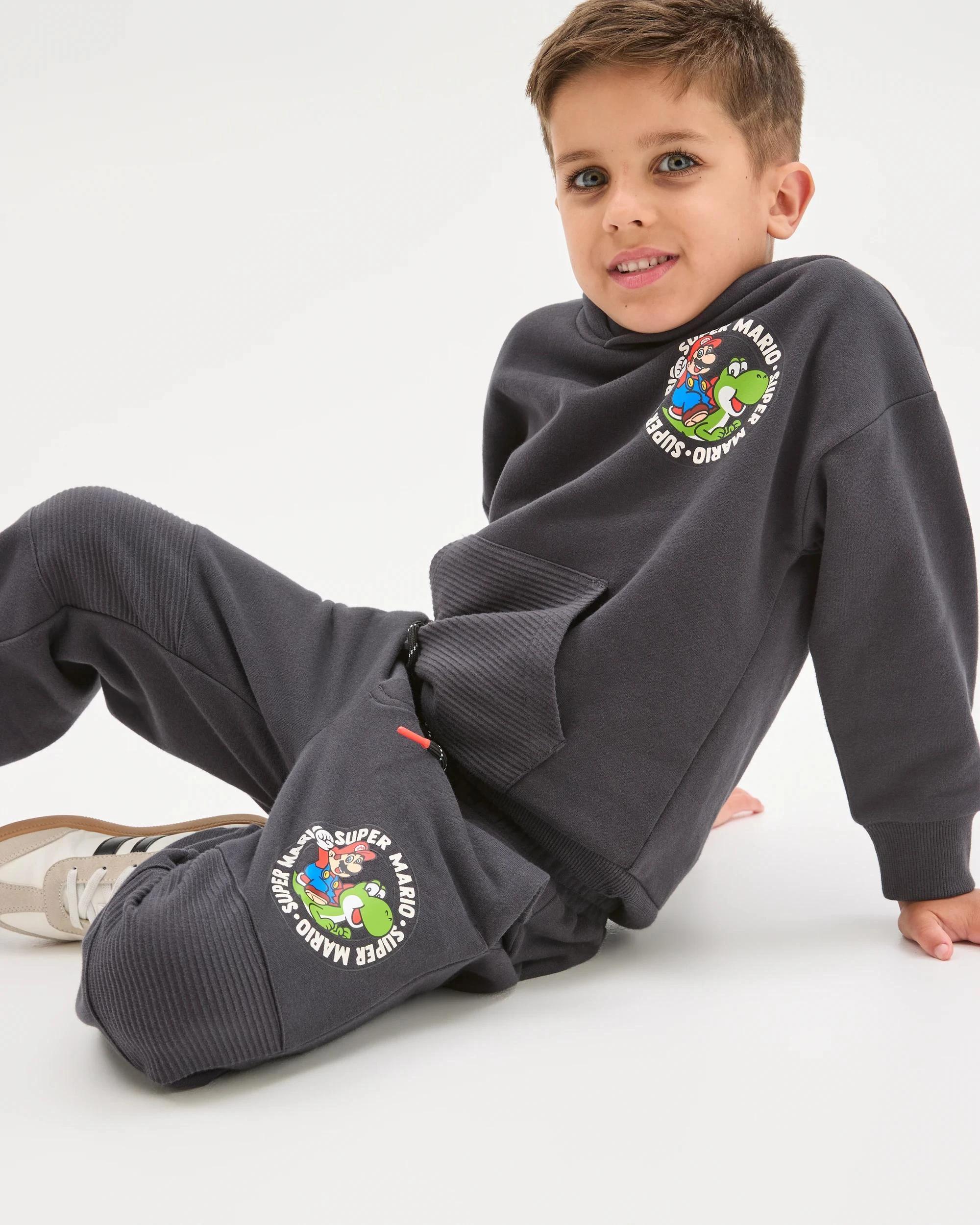 1 Super Mario Australian Cotton Blend Hoodie CHARCOAL, 1 of 7