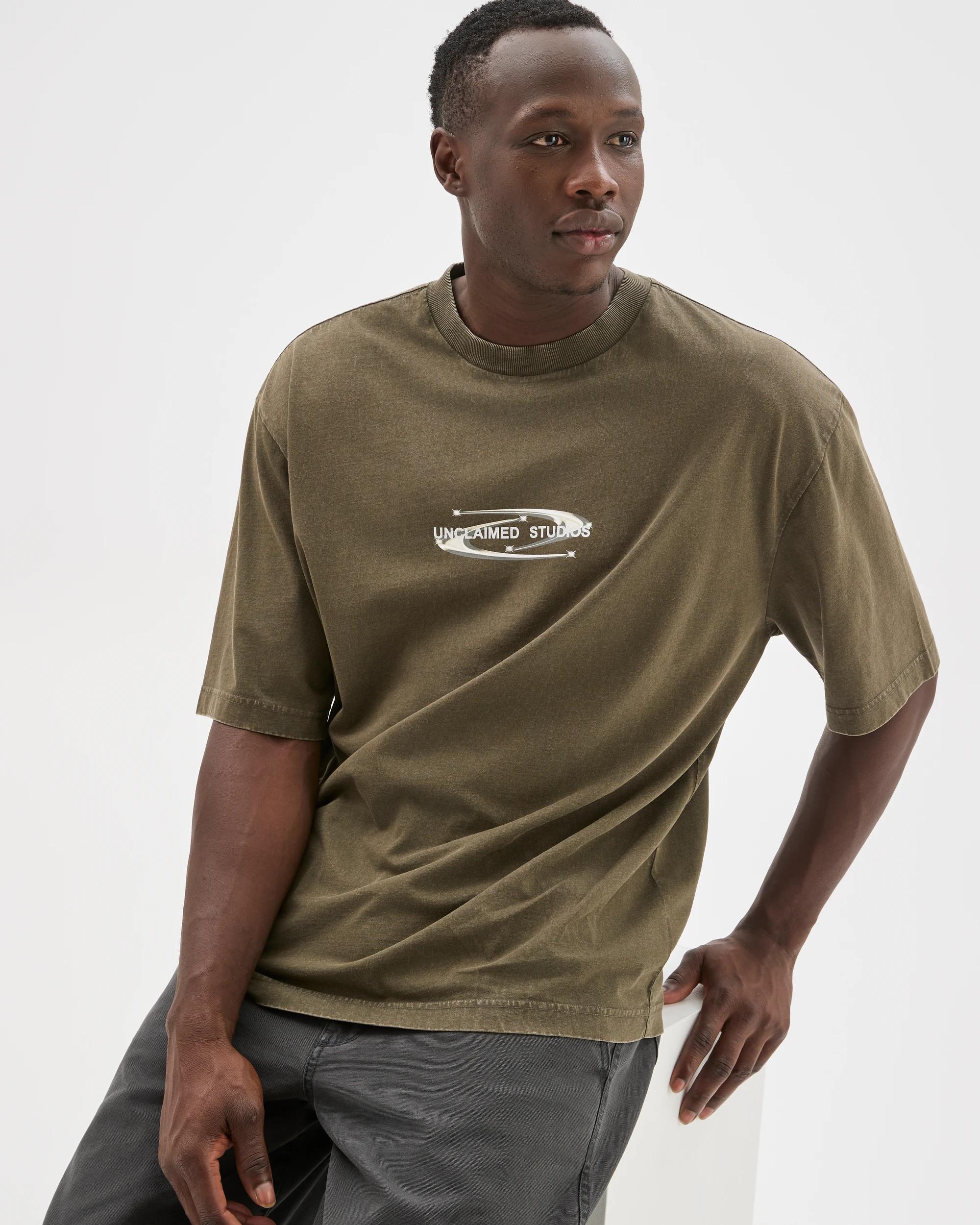 4 Commons Australian Cotton Boxy Fit Graphic T-Shirt WORN BLACK, 4 of 6