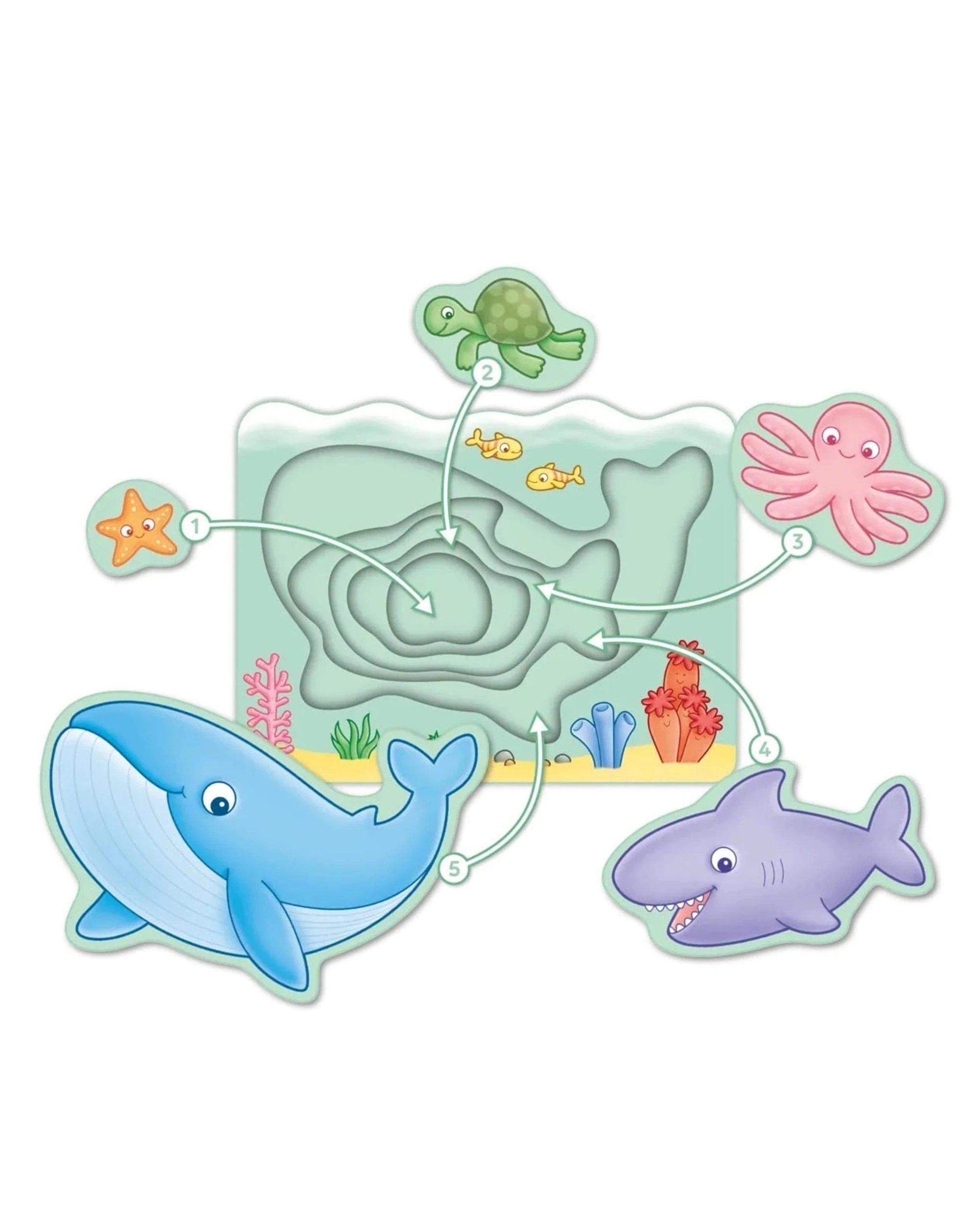 2 Orchard Toys Under the Sea Wooden Nesting Puzzle, 2 of 3