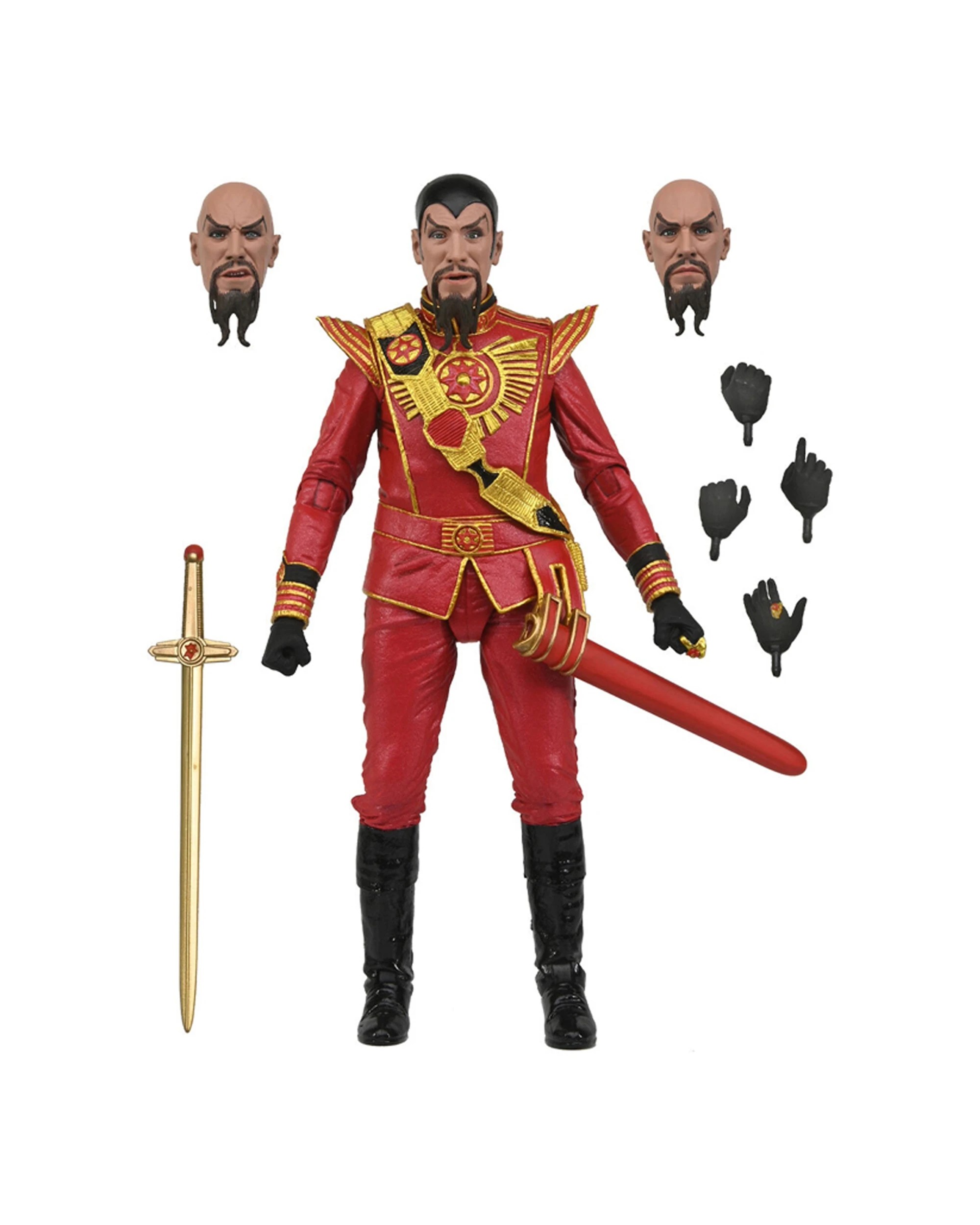 1 NECA Flash Gordon King 1980 Ultimate Ming Action Figure Toy 7in - Red, 1 of 4