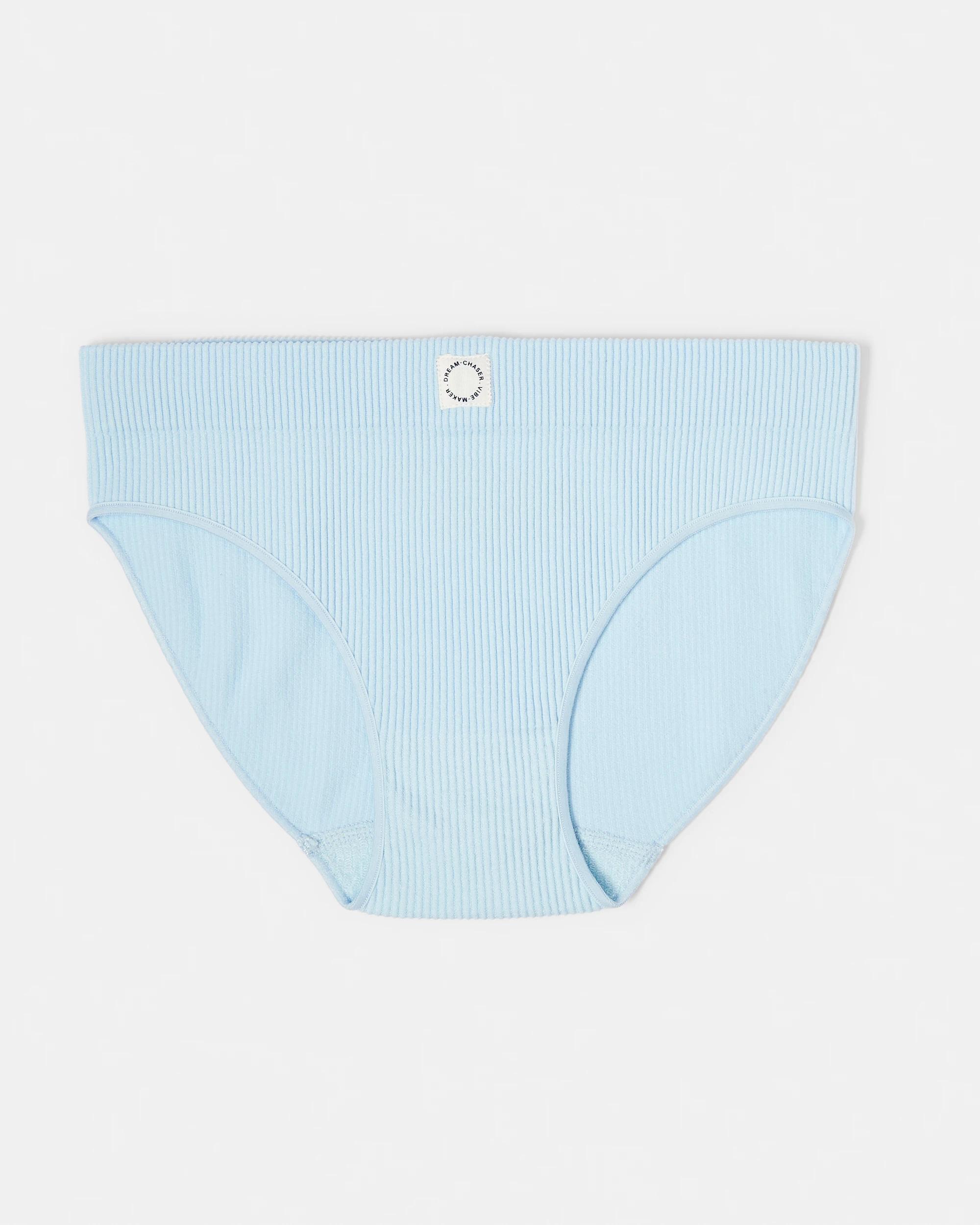 3 3 Pack Rib Seamfree Briefs Blue/marle, 3 of 5