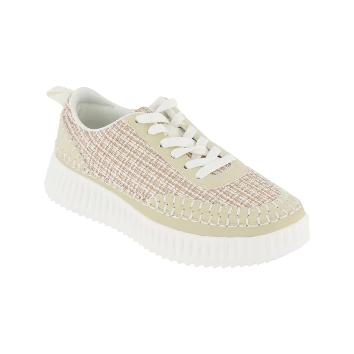 1 Textured Platform Sneakers Beige Gray, 1 of 5