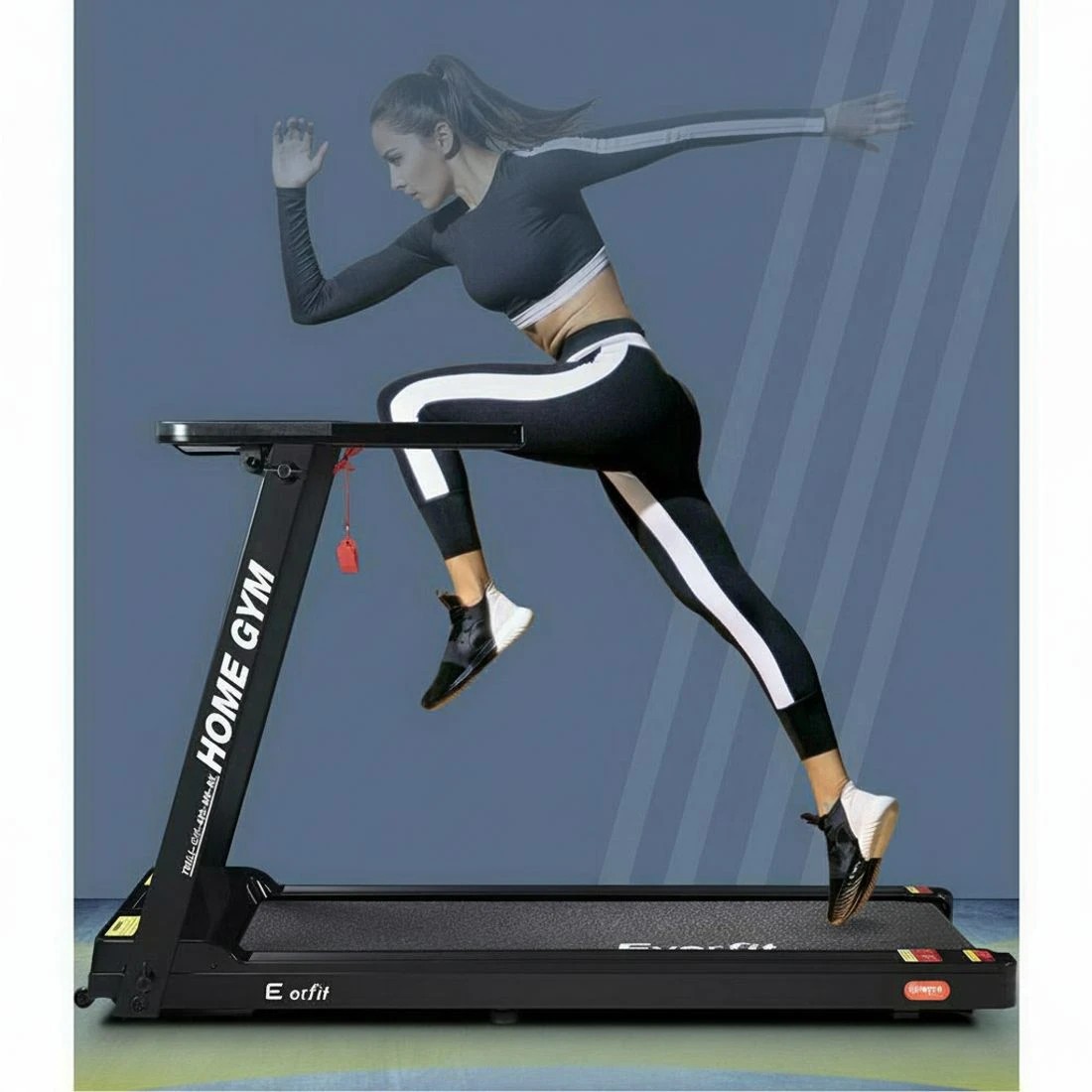 5 Everfit Treadmill Electric Home Gym Fitness Exercise Fully Foldable 420mm - Black, 5 of 7