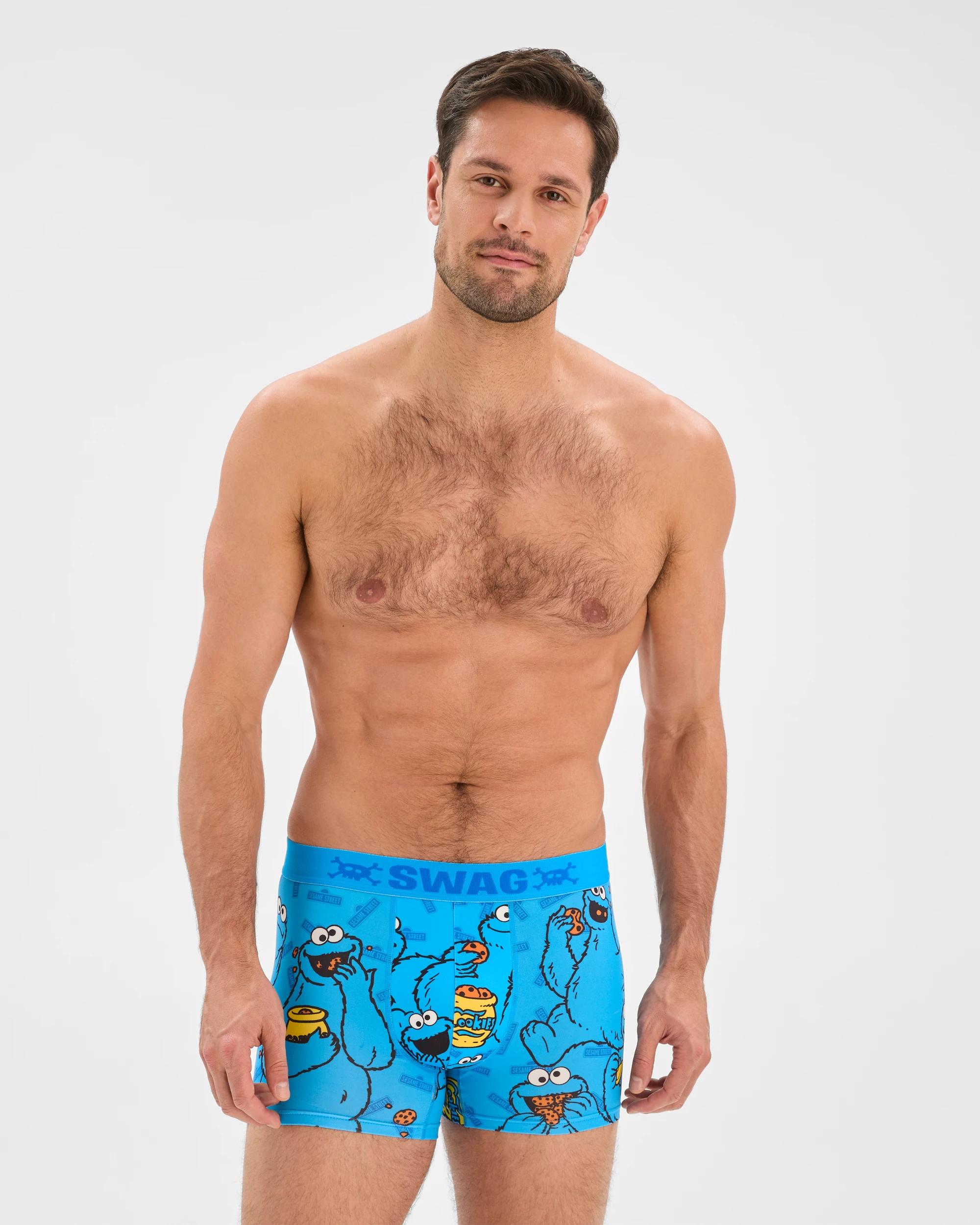 1 Swag Licensed Trunks - Cookie Monster BLUE, 1 of 4