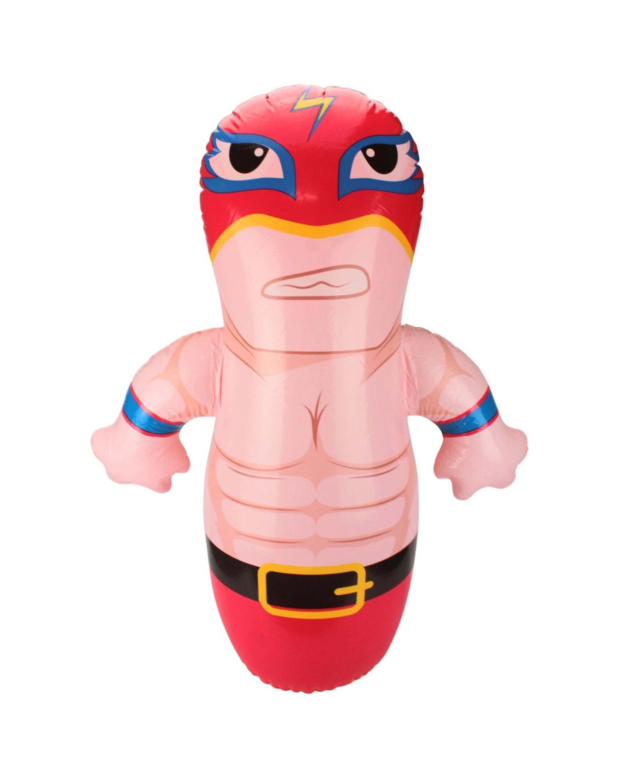 1 Party Maker Inflatable Wrestler Punching Bag - Red, 1 of 3