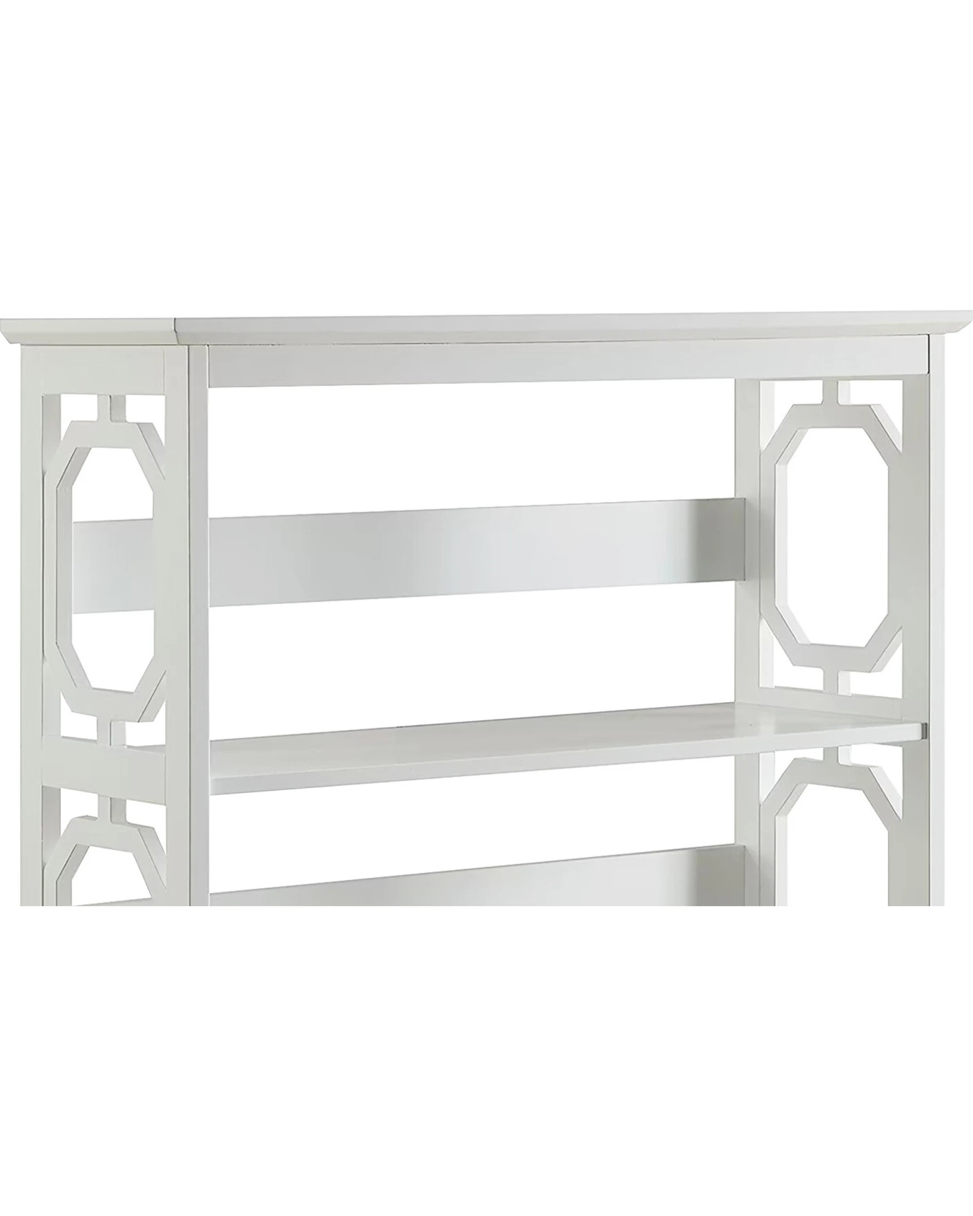 4 Sarantino Laurel 3-tier Bookshelf Display Rack In White, 4 of 10