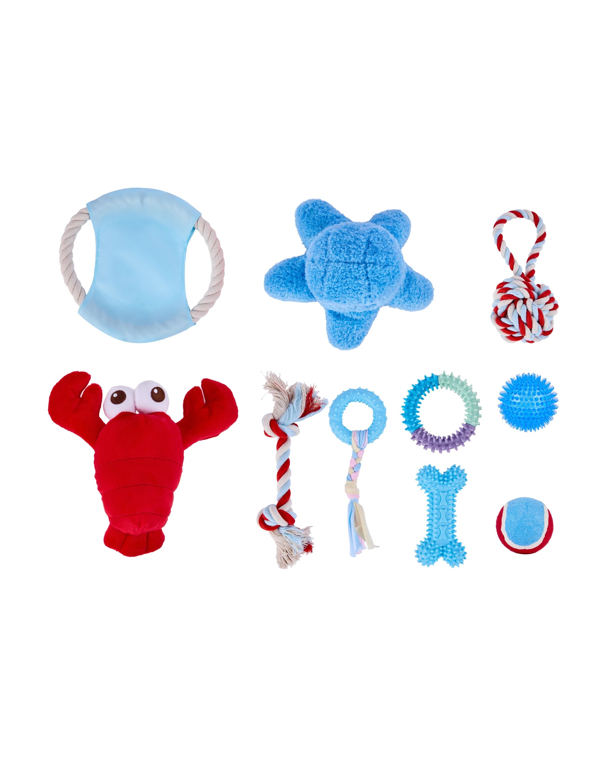 1 10 Pack Pet Toy Plush - Ocean, 1 of 9