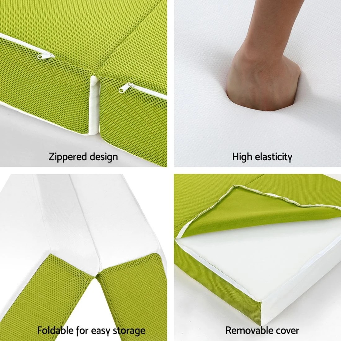 3 Giselle Bedding Foldable Mattress Folding Foam Single - Green, 3 of 5