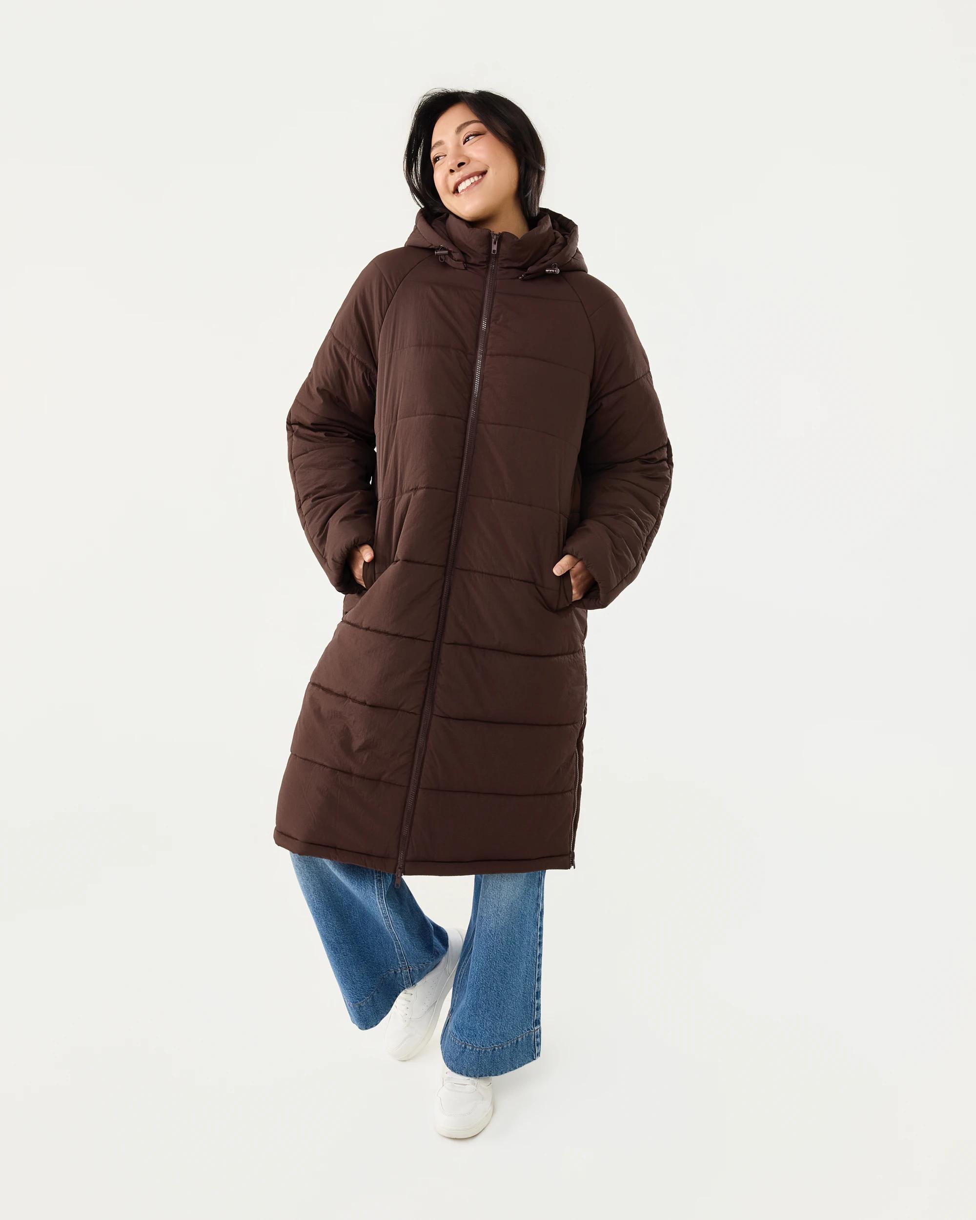 1 Hybrid Puffer Jacket Melt Brown, 1 of 9