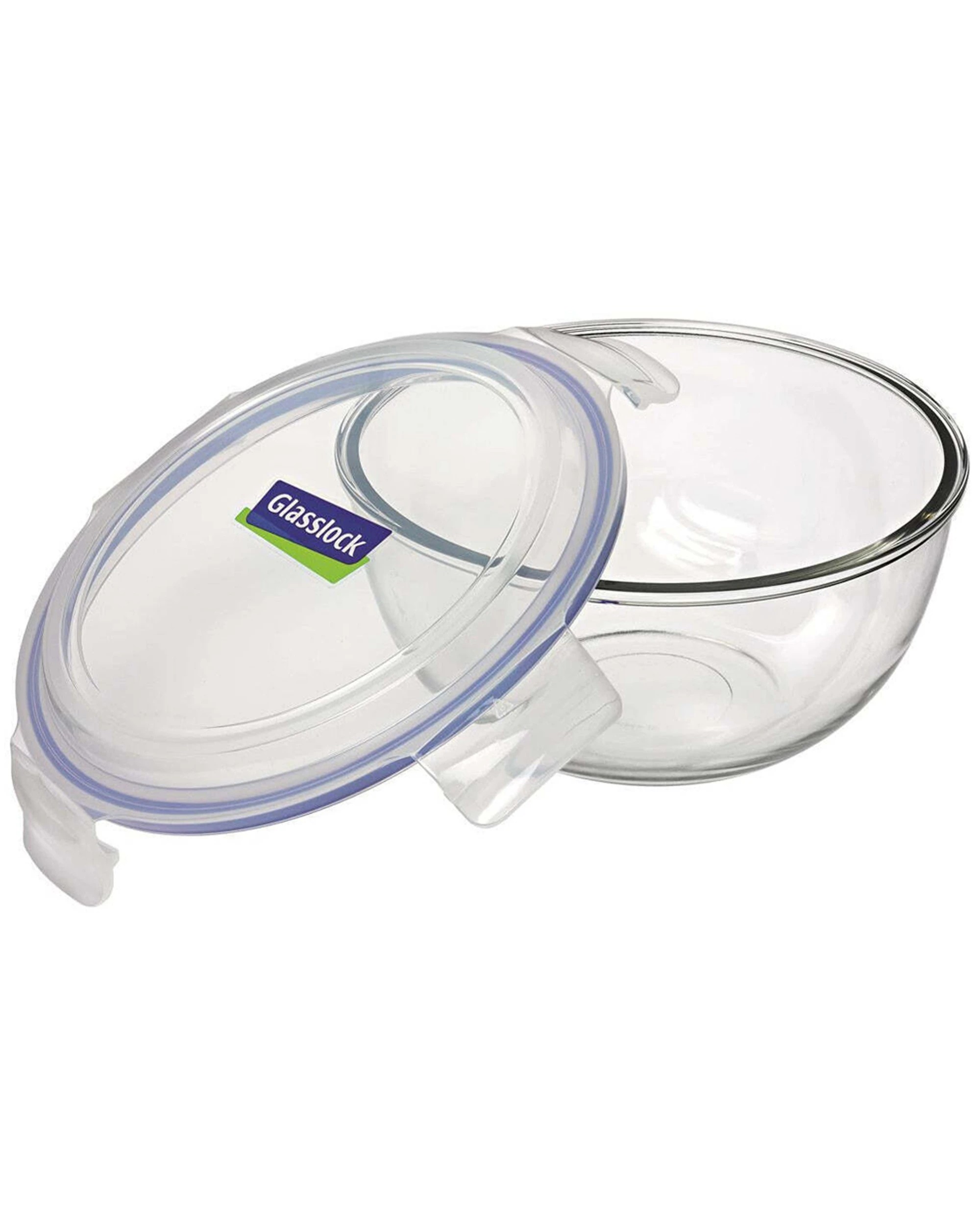 2 Glasslock Mixing And Storage 2l Glass Bowl With Lid Airtight Leak Proof - Clear, 2 of 3