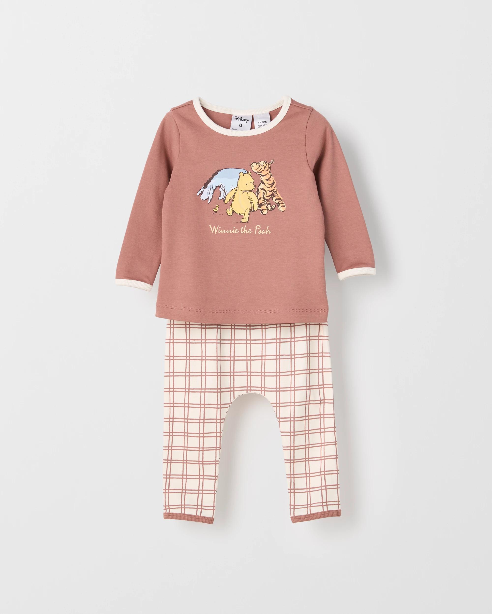 2 Disney Winnie The Pooh Organic Cotton 2 Pack Baby Pyjama Set NEUTRAL, 2 of 5