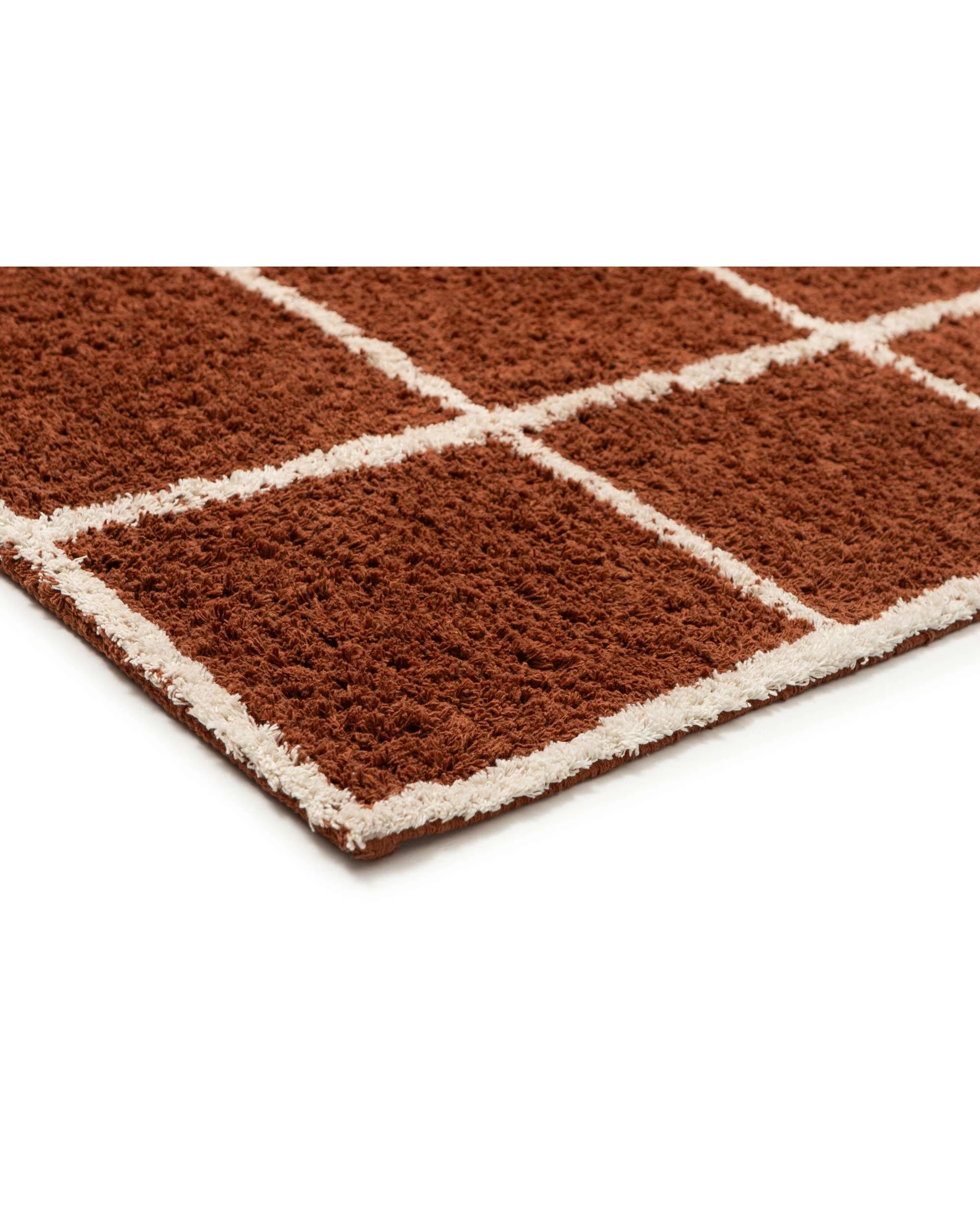 4 Loopsie Nairobi Grid Cotton Rug-230cm x 160cm - Brown, 4 of 7