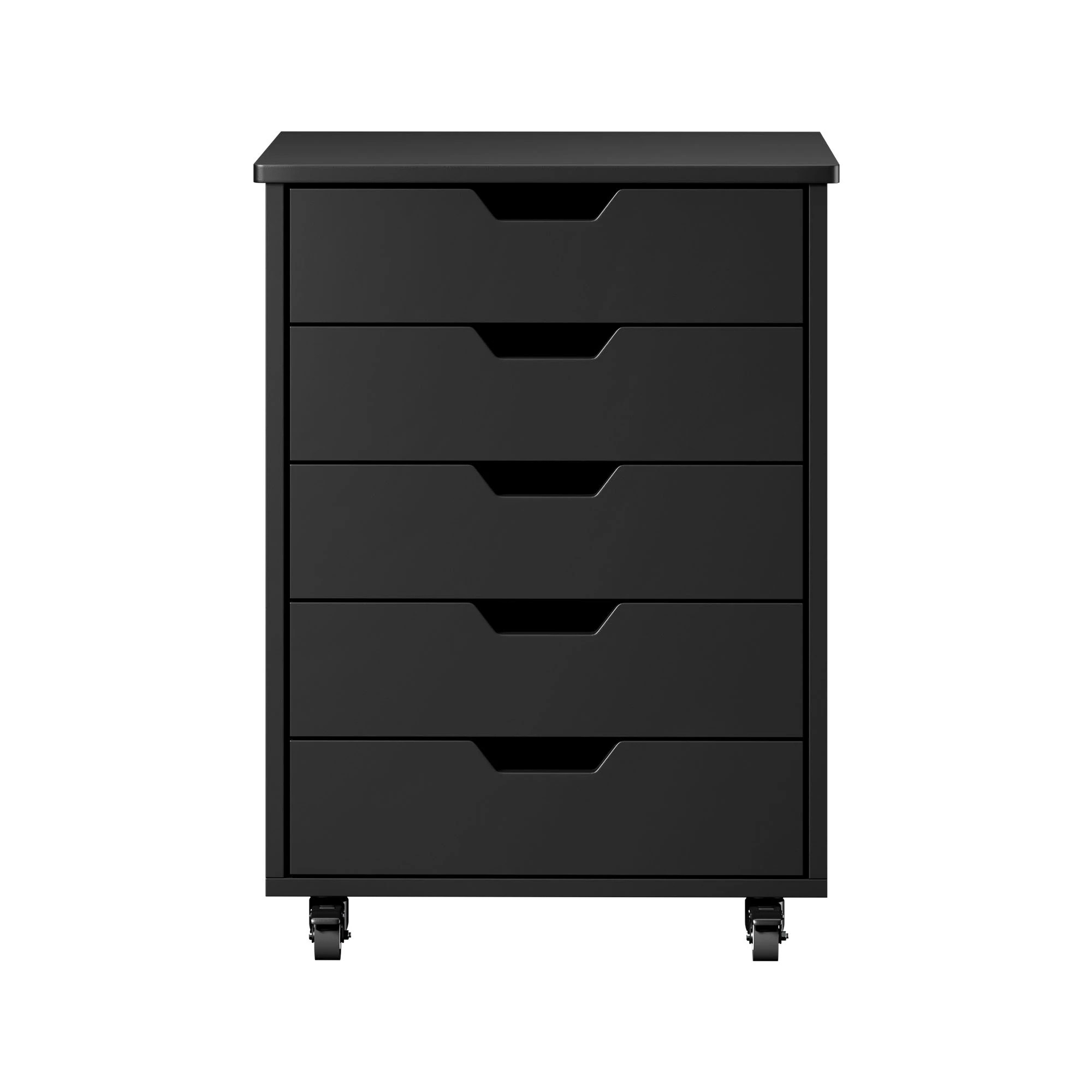 6 Oikiture 5 Drawer Mobile Filing Cabinet Storage Cabinet Home Office - Black, 6 of 8