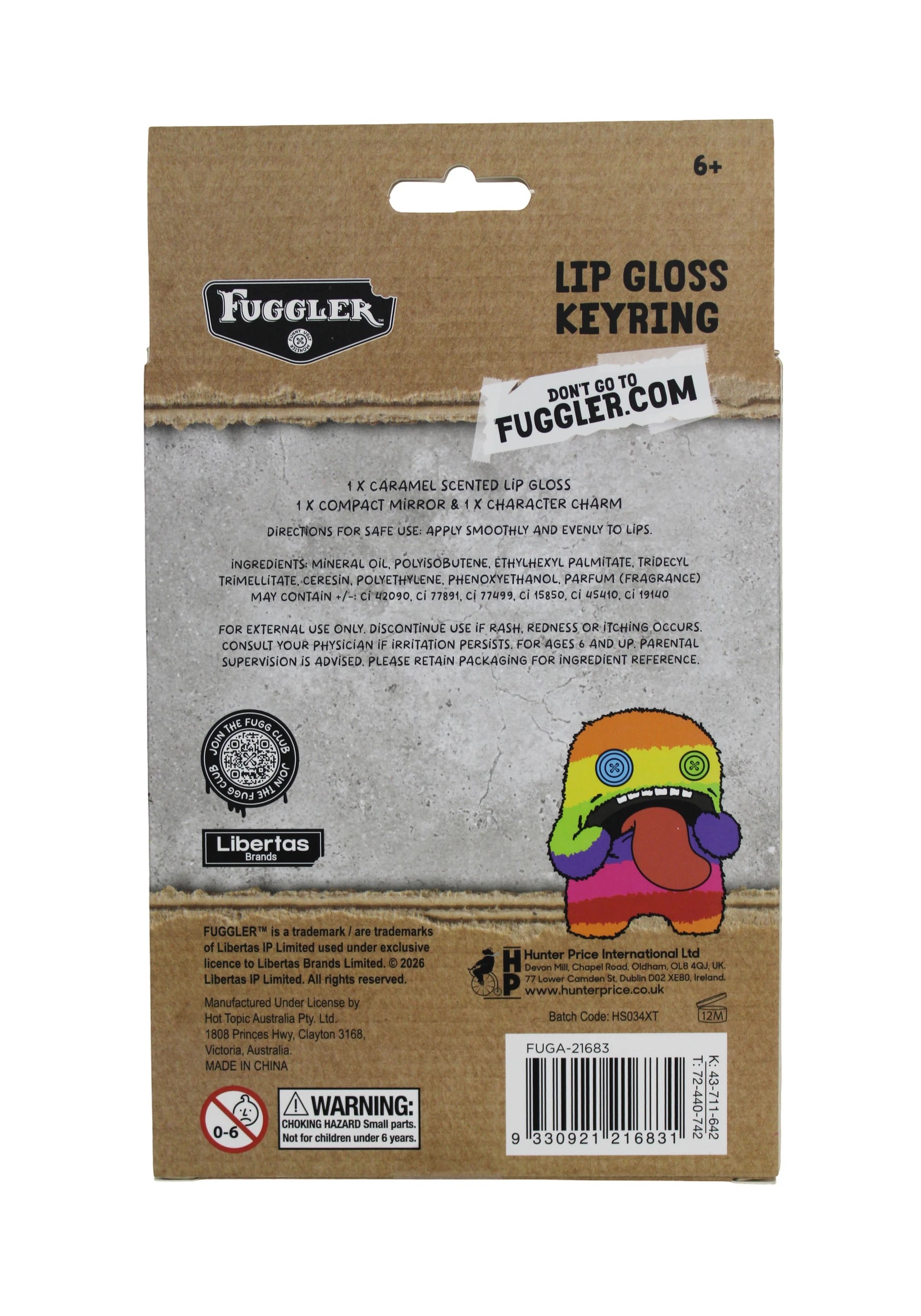 4 Fuggler Lip Gloss with Keychain - Rainbow, 4 of 4