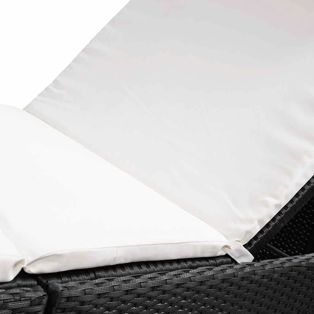 6 vidaXL sunlouger Foldable - Black, 6 of 7