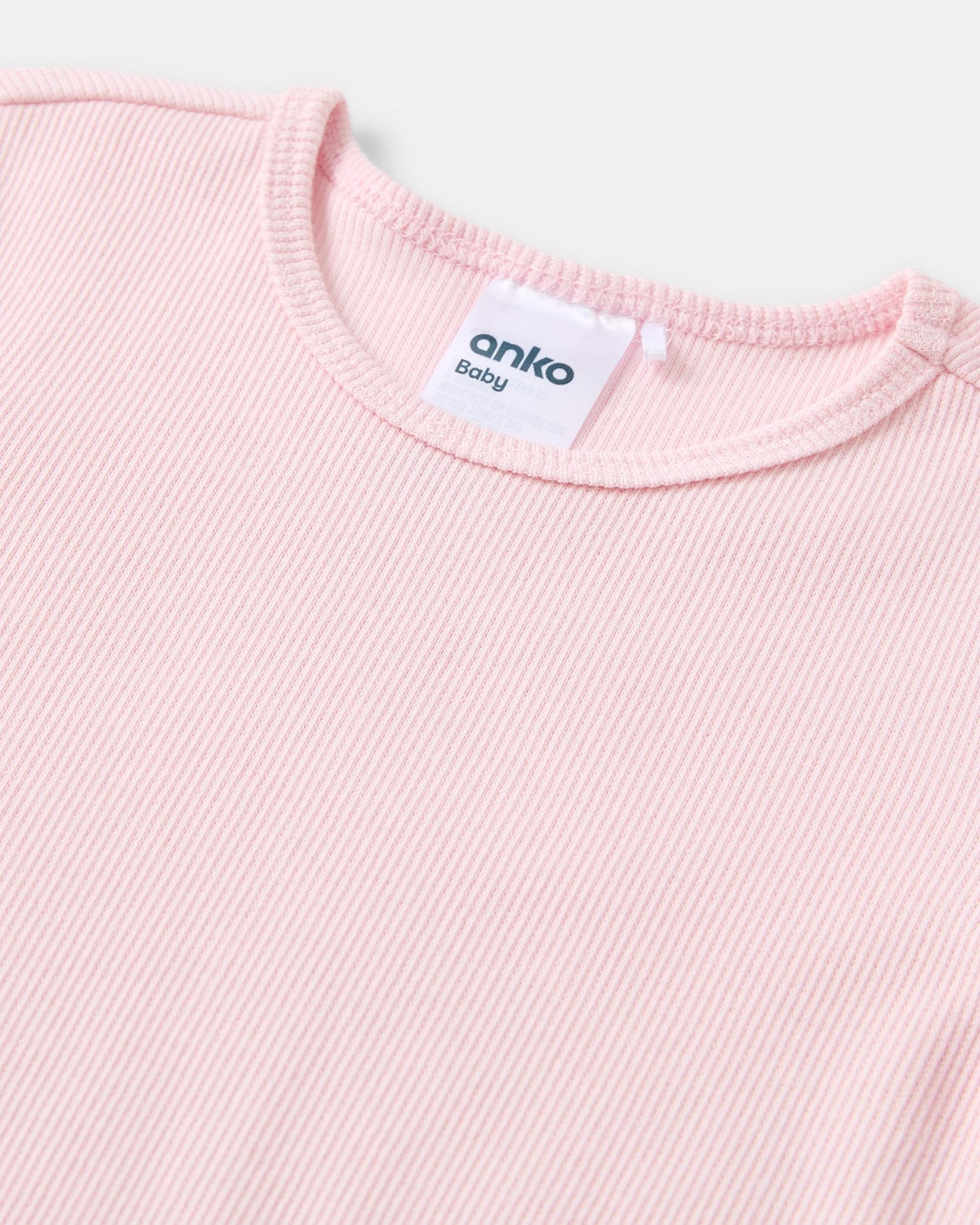 7 3 Pack Cotton Long Sleeve Bodysuits Pink Bows, 7 of 8