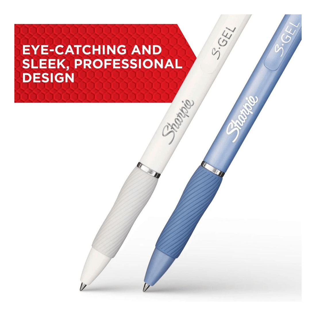 4 Sharpie S-Gel Retractable Gel Pen White Barrel Black 4 Pack, 4 of 8