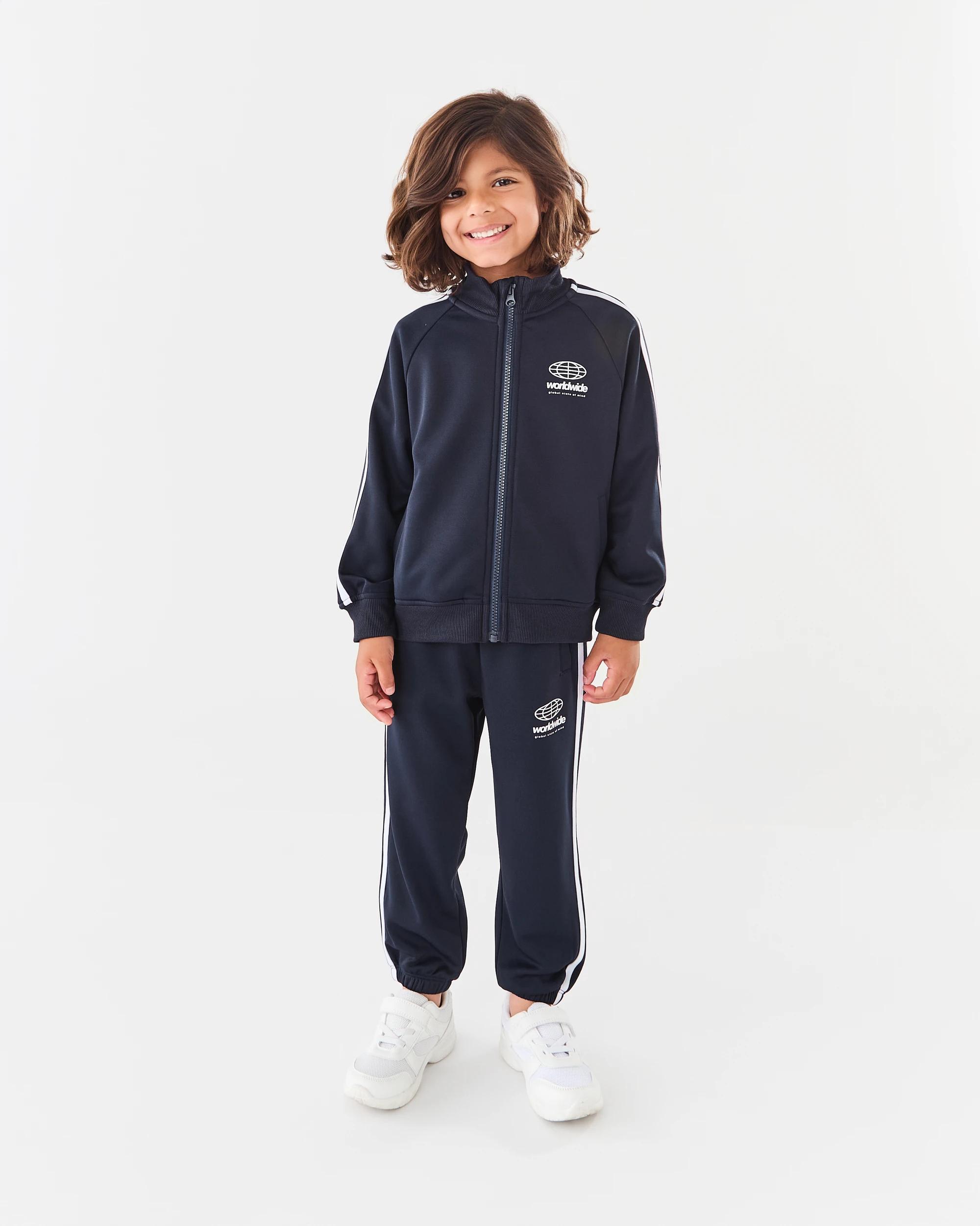 7 Tricot Zip Through Jacket Blu Slogan, 7 of 8