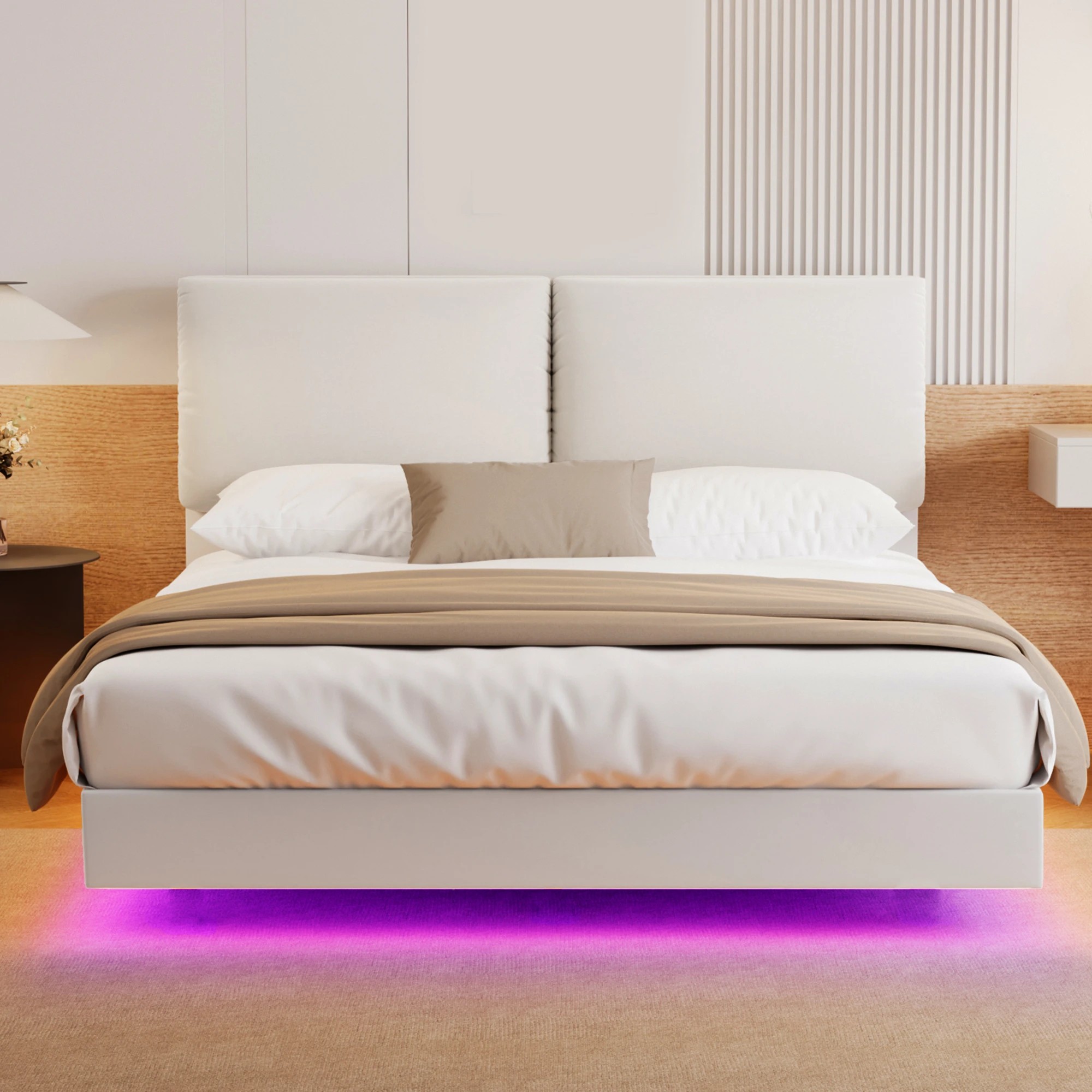 7 Levede Floating Bed Frame - Queen, 7 of 8