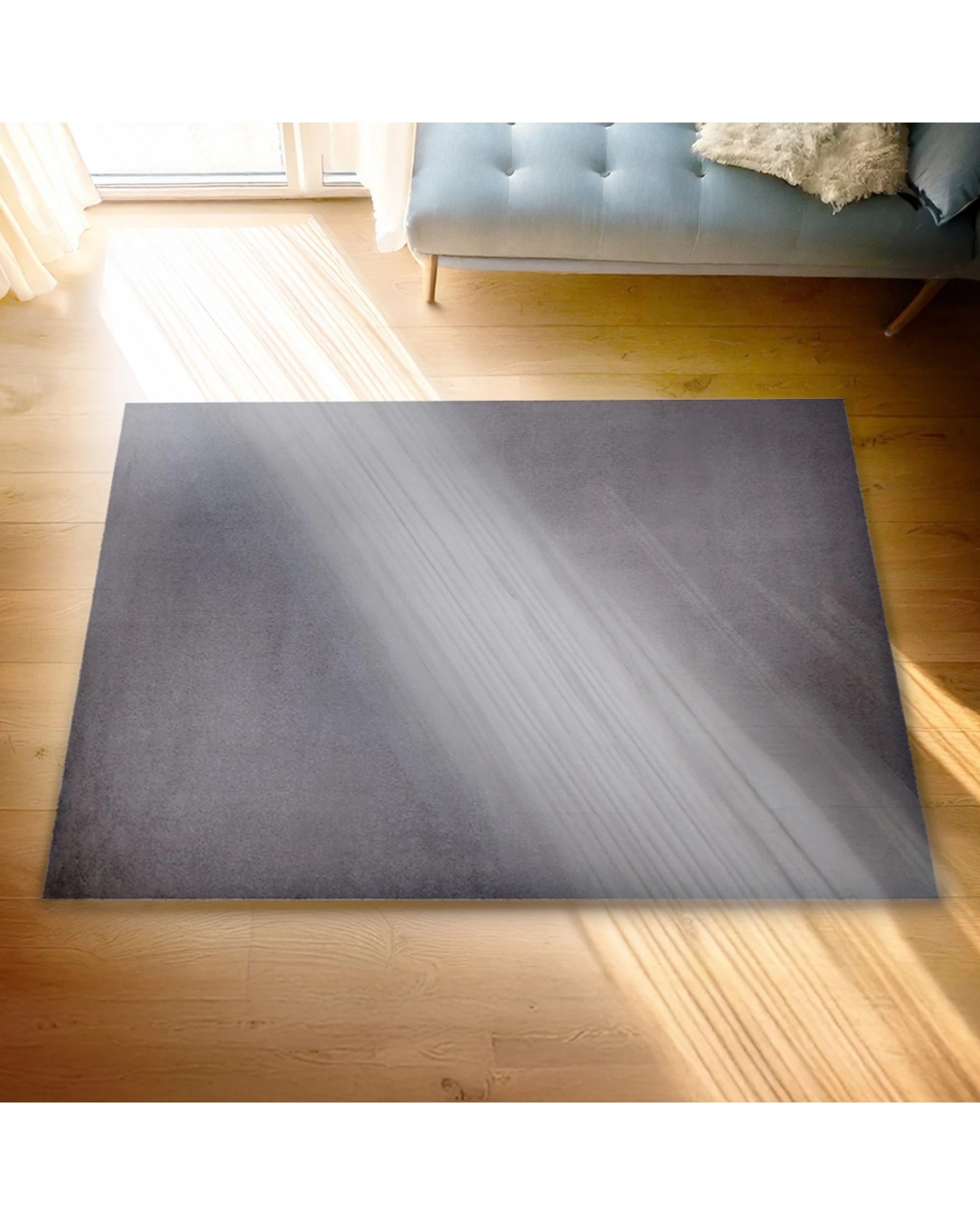 3 Urban Style Plush Rabbit Fur Rug Soft 10mm Pile Canvas Home Decor 240x340cm - Charcoal, 3 of 5