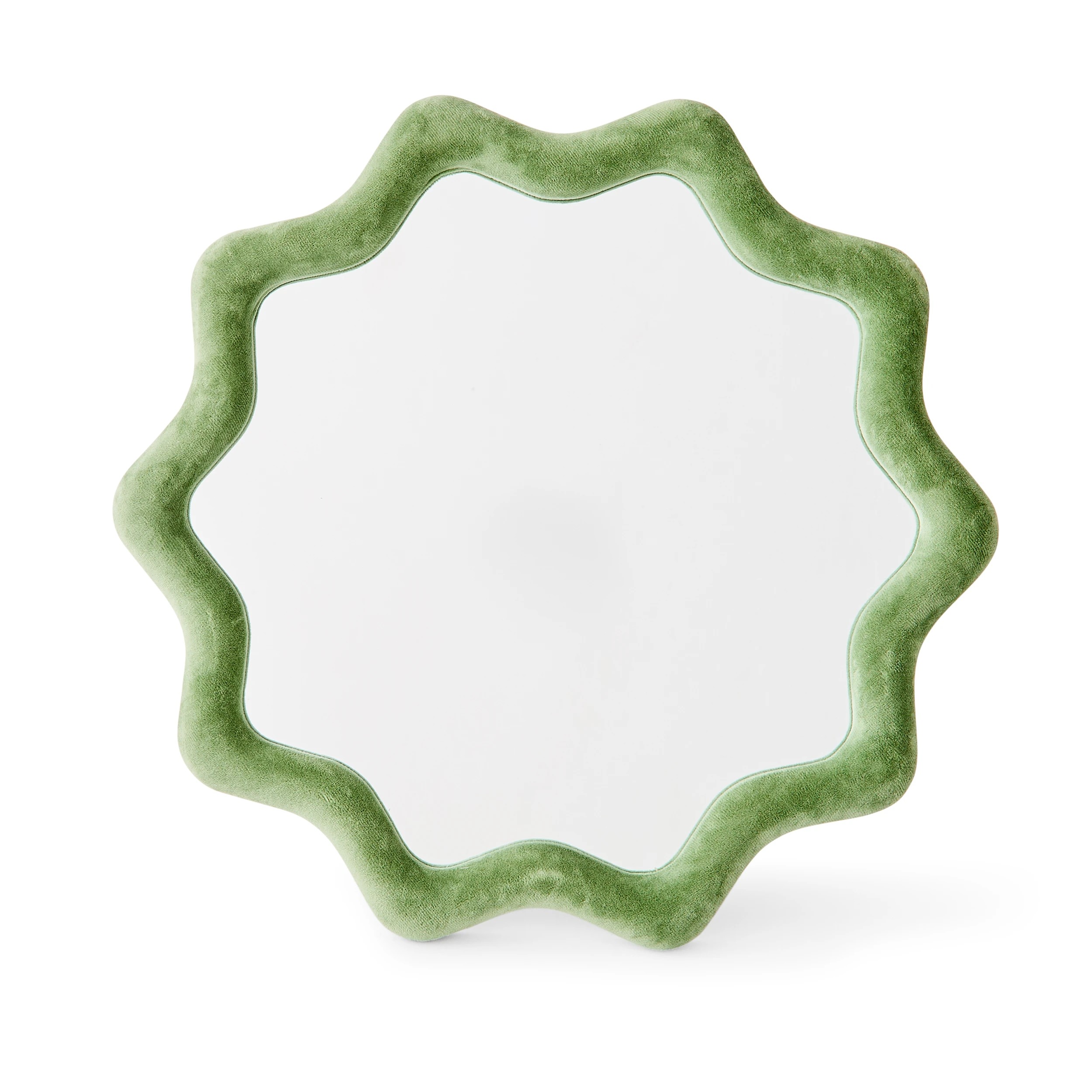 4 40cm Frankie Velvet Mirror - Green, 4 of 8