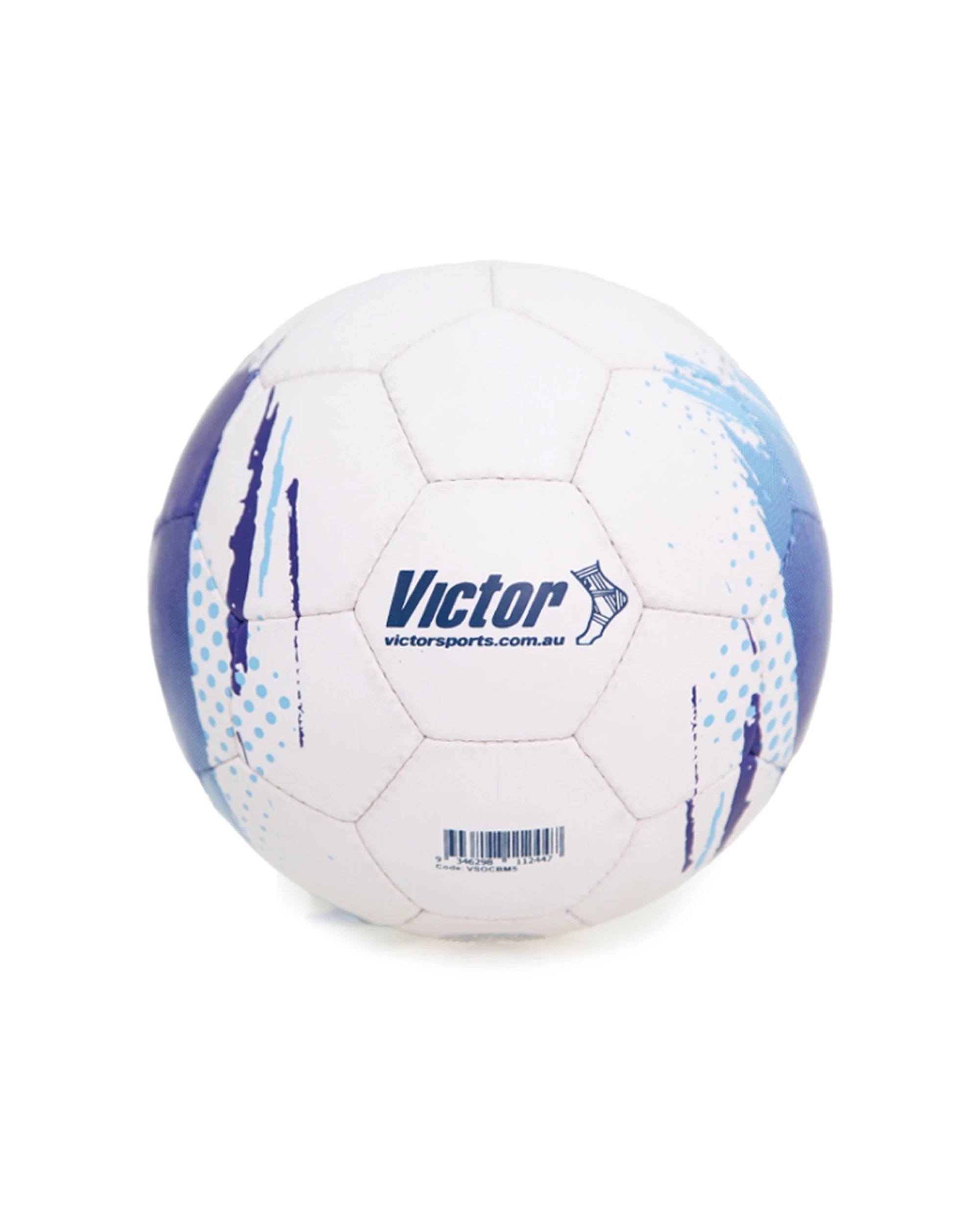 2 Victor Sports Match Soccer Ball Training Durable Size 5 - Blue, 2 of 4