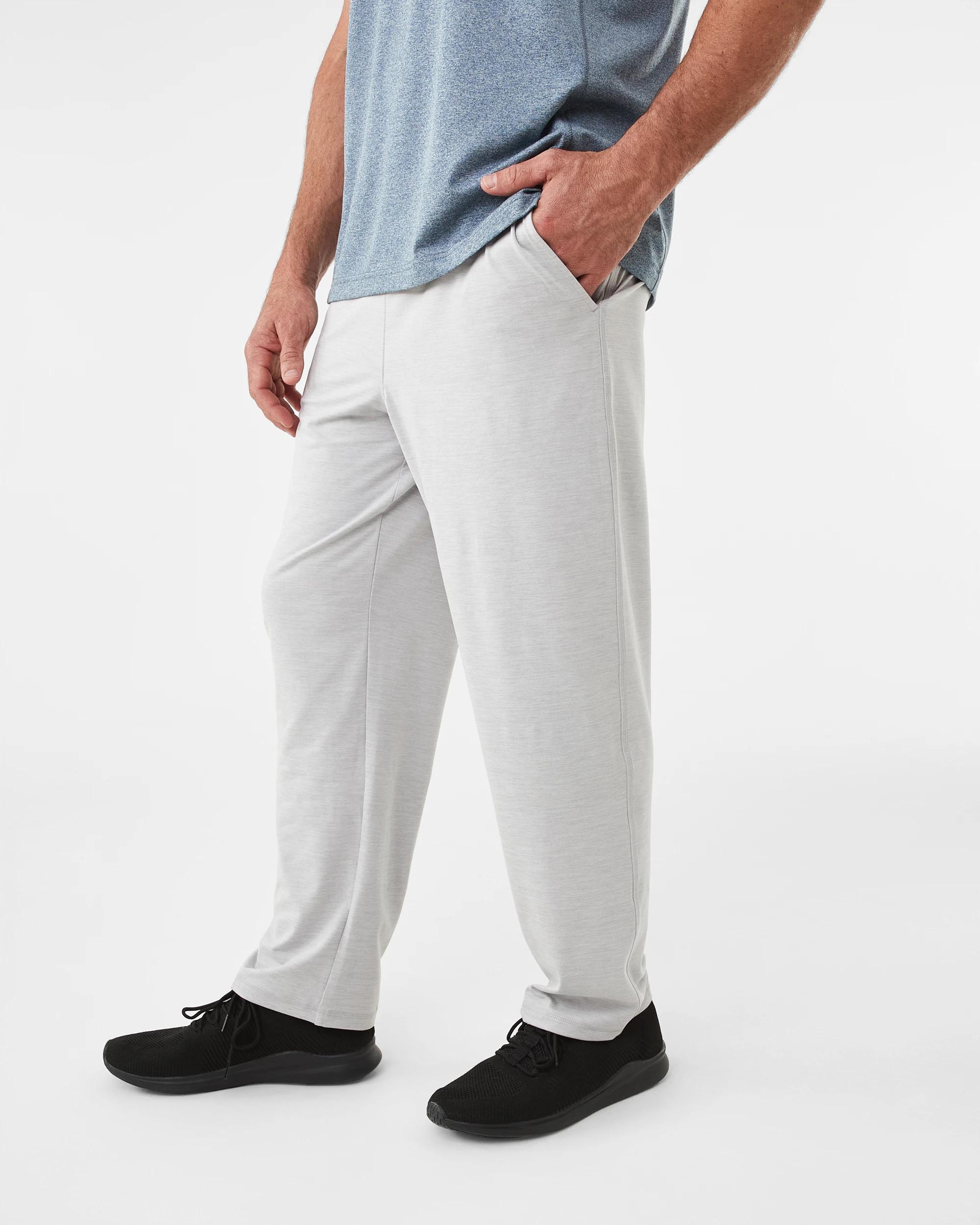 2 Active Mens Travel Trackpants Grey Marl, 2 of 6