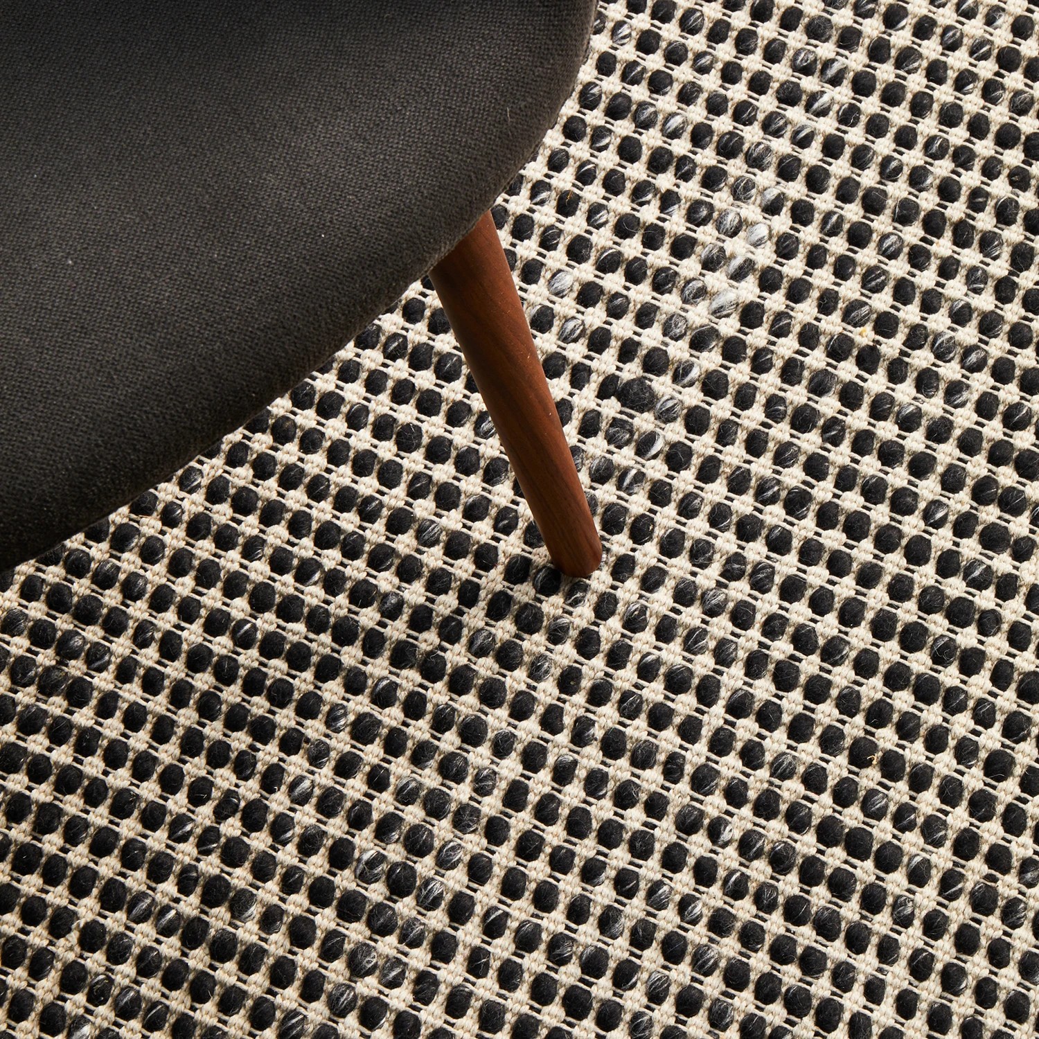 8 Common Ground Rugs Nordica 300 280x190cm - Large Hand Loomed Wool Floor Rug - Black, 8 of 9