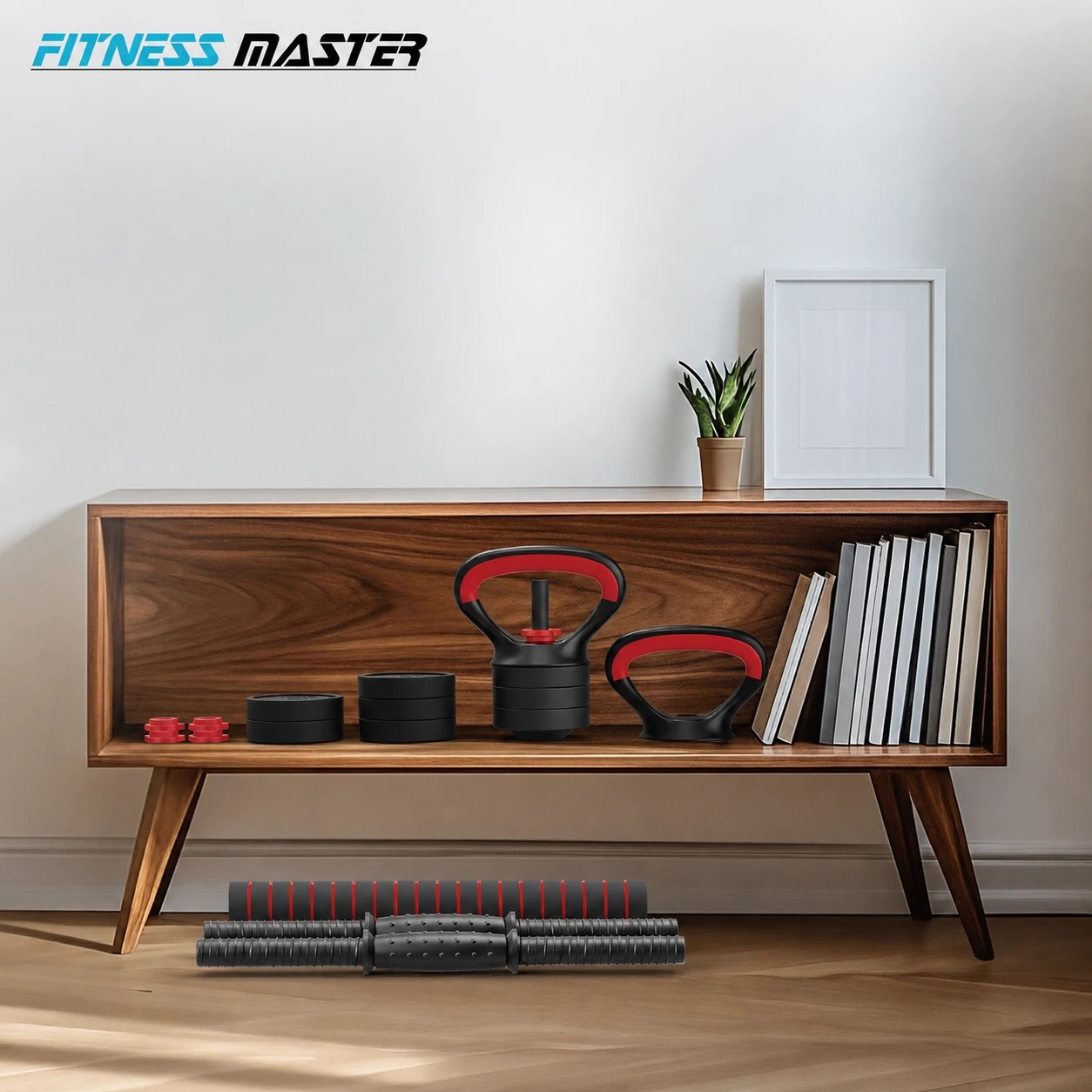 5 Fitness Master 20kg 7in1 Adjustable Dumbbell Barbell Kettlebell Set Home Gym, 5 of 10