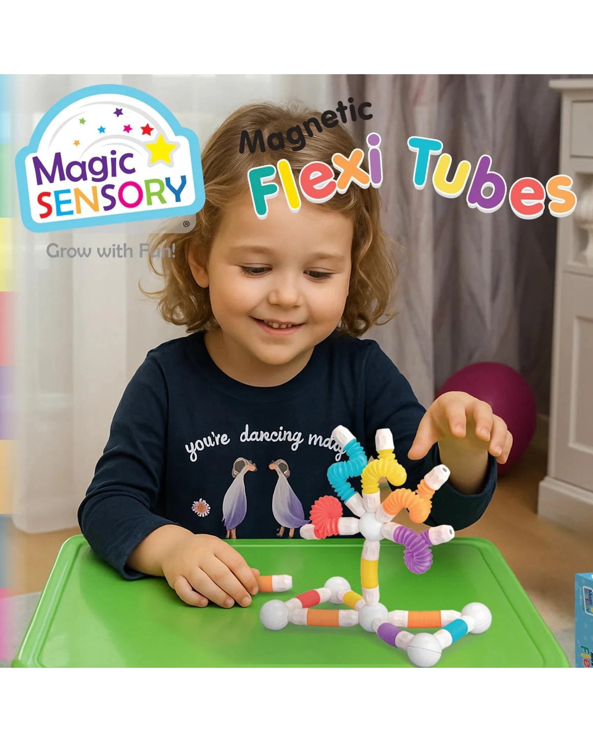 5 Magic Sensory Magnetic Flexi Tubes 26 Piece Set, 5 of 5