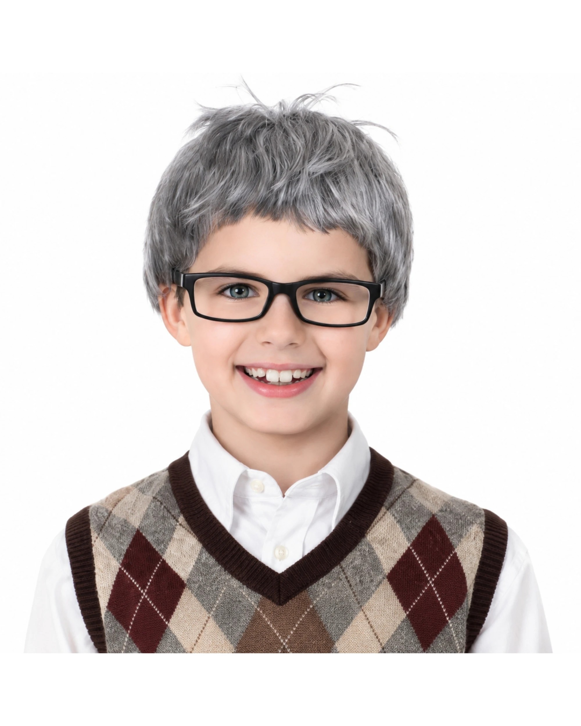 1 JD Party Kids Grandpa Wig - One Size - Grey, 1 of 4