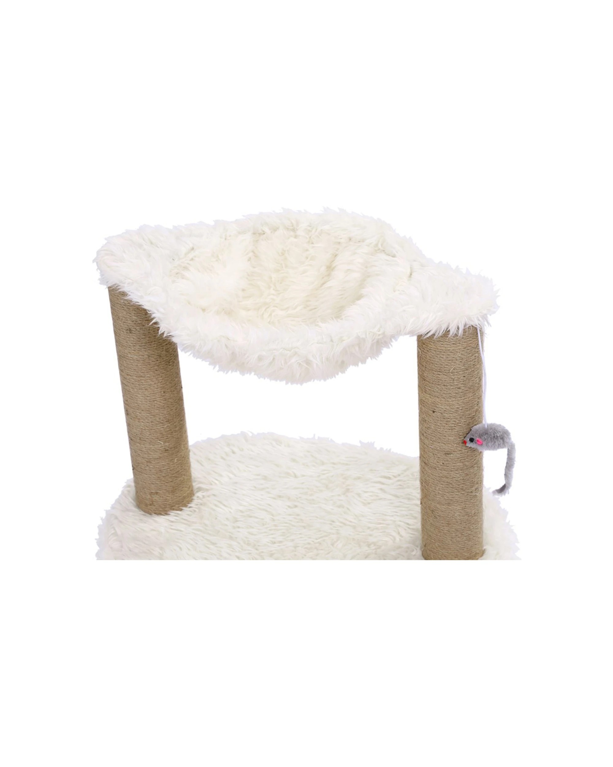 3 Paws And Claws 60cm Cat Condo Scratching Post With Sisal - Sand Colouring.
 - Natural, 3 of 4