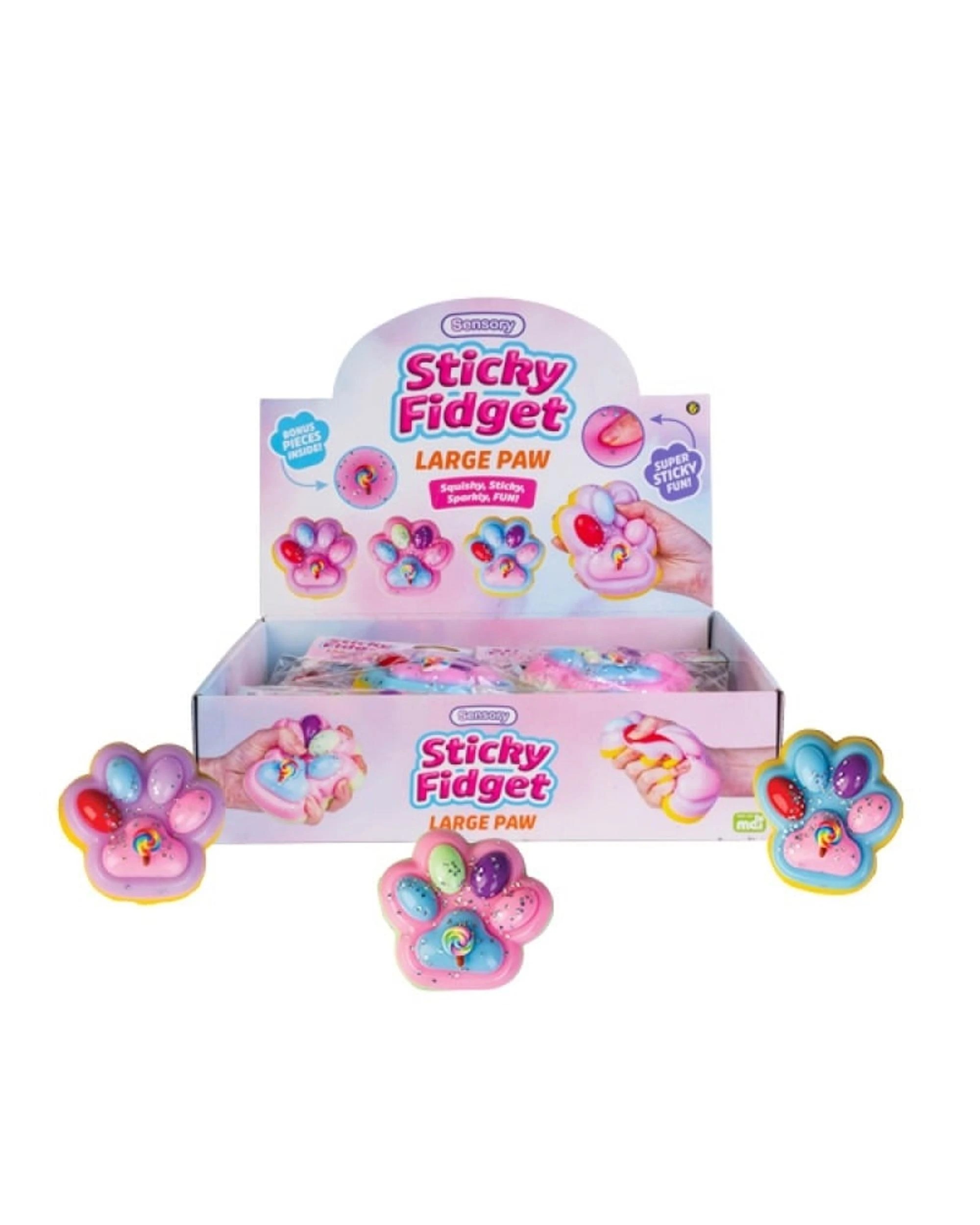 4 MDI Sticky Fidget Large Paw Assorted, 4 of 4