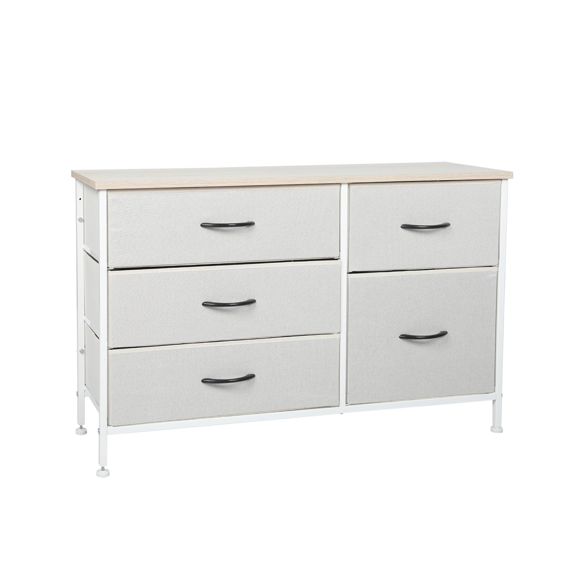 1 Levede 5 Drawer Chest Of Drawers - Beige, 1 of 7