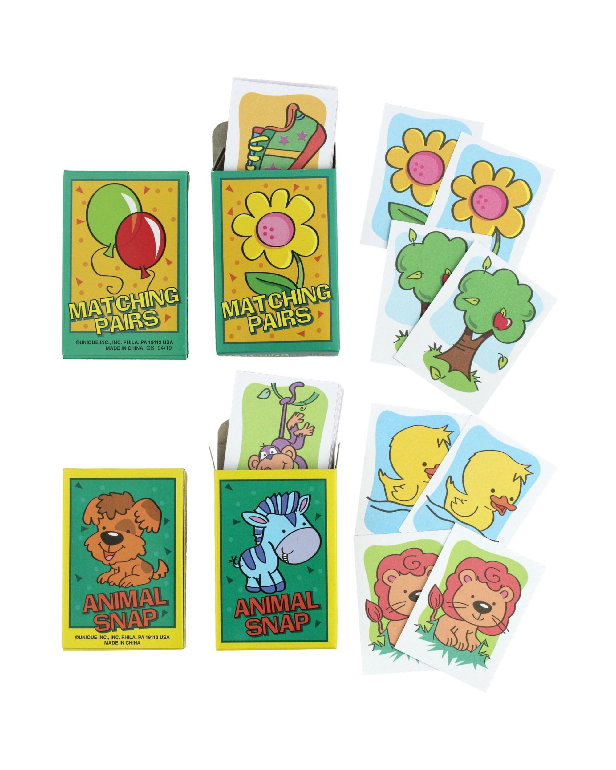 1 Unique Assorted Boxed Memory Card Games Pack of 4, 1 of 3