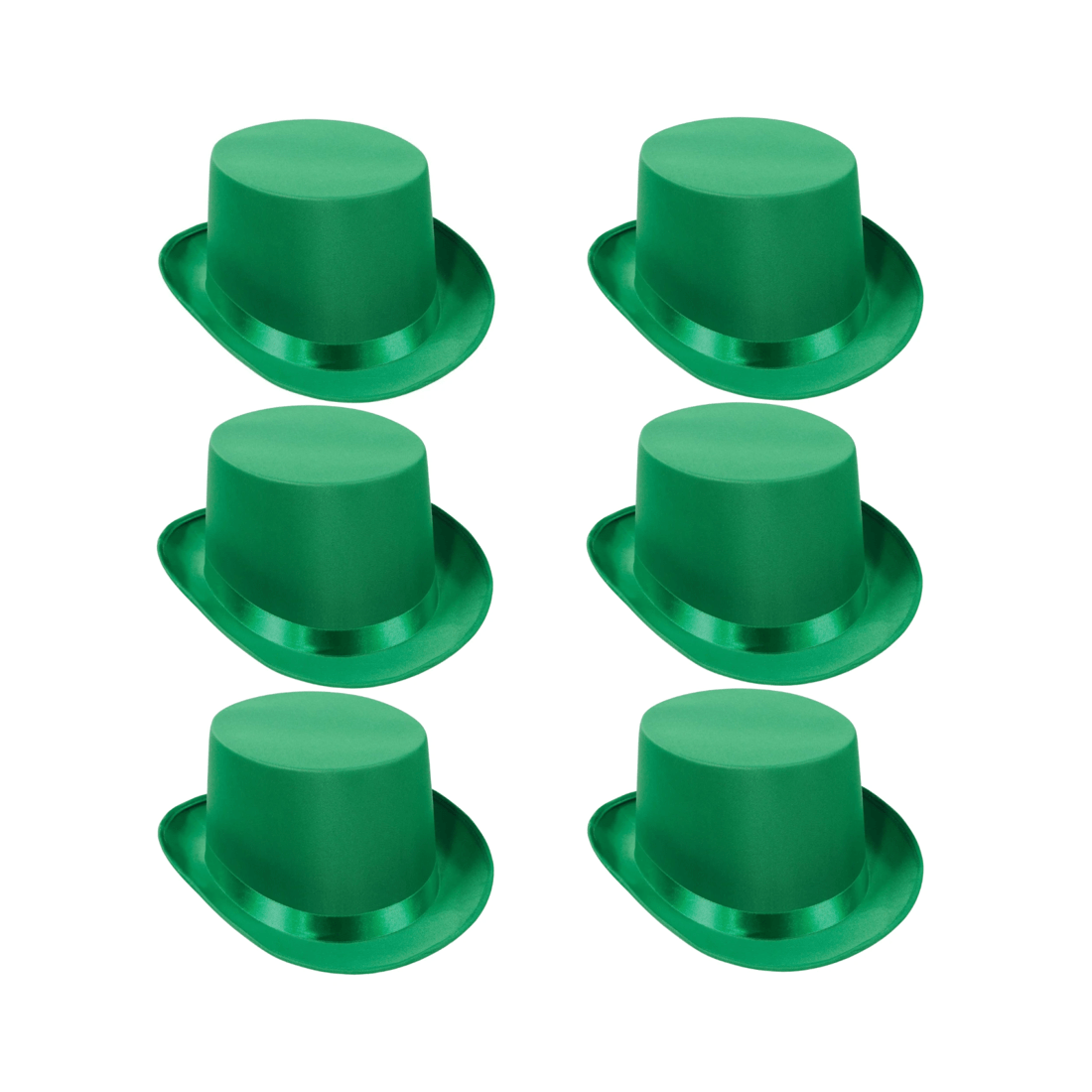 1 BR Costumes Satin Top Hat for Costume Parties - Bulk Pack of 6, 1 of 3
