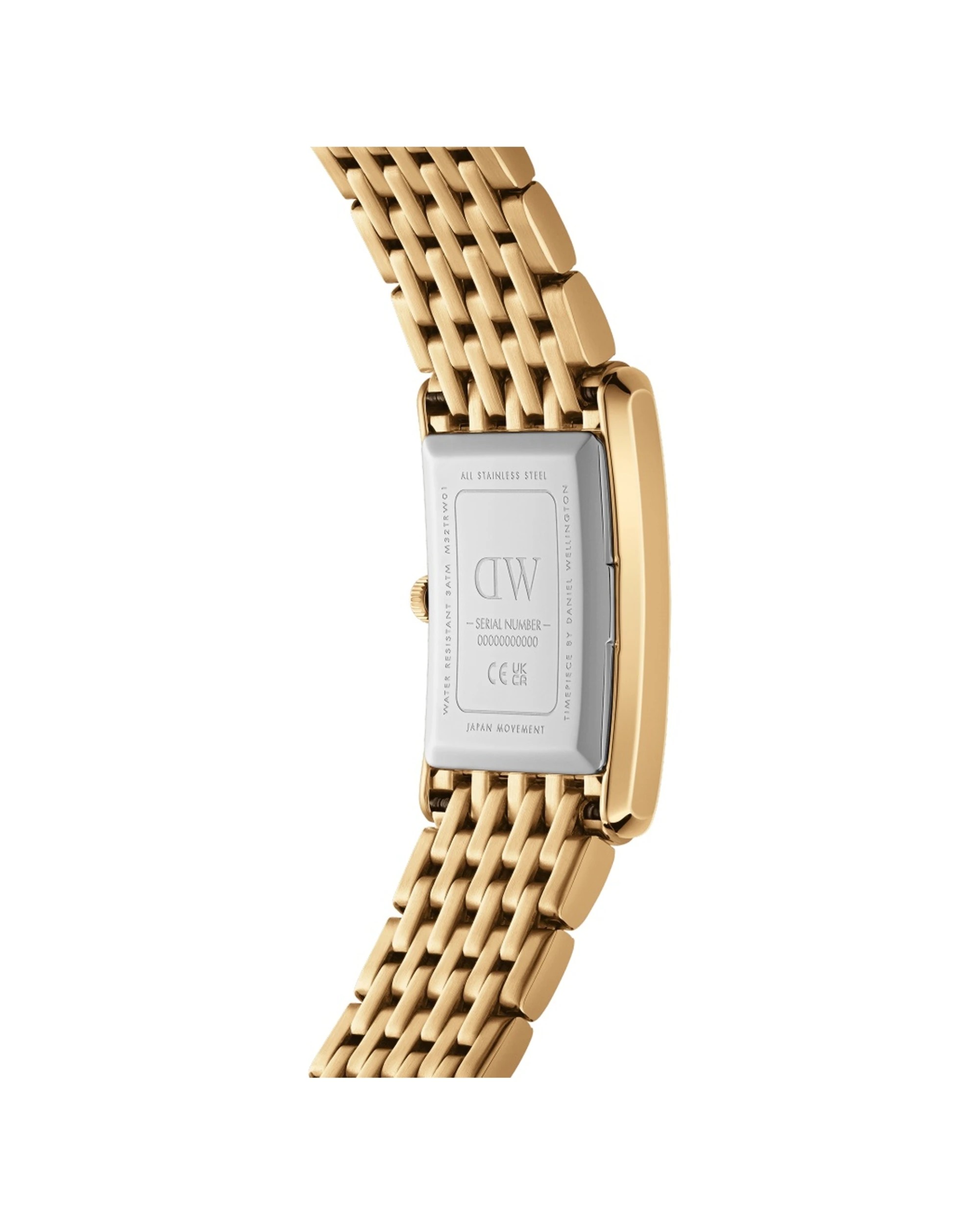 4 Daniel Wellington Bound Watch 32x22mm 9-Link Stainless Steel Gold Plated White Dial, 4 of 5