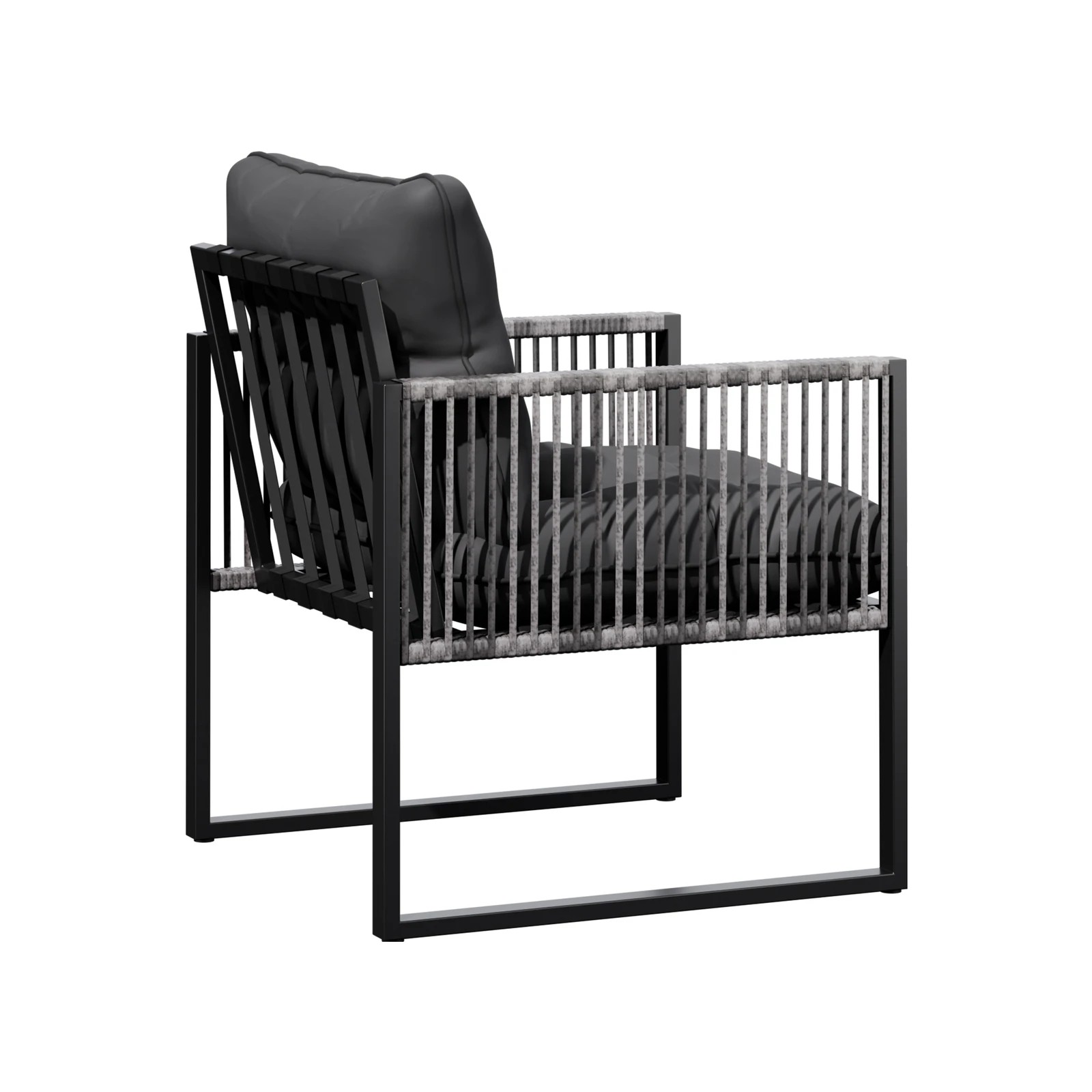 8 Alfordson Outdoor Furniture Dining Setting Patio Table Chairs Set Wicker Lounge - Grey, 8 of 10