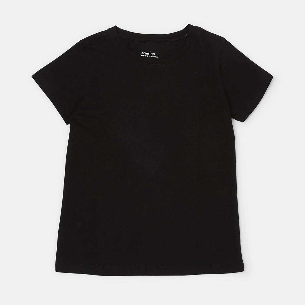 6 Short Sleeve Plain T-shirt Black, 6 of 7