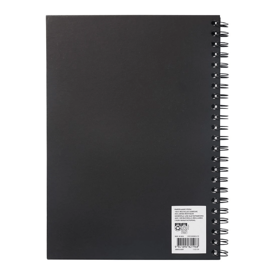 2 J.Burrows A4 Hard Cover Notebook 200 Page Black, 2 of 3
