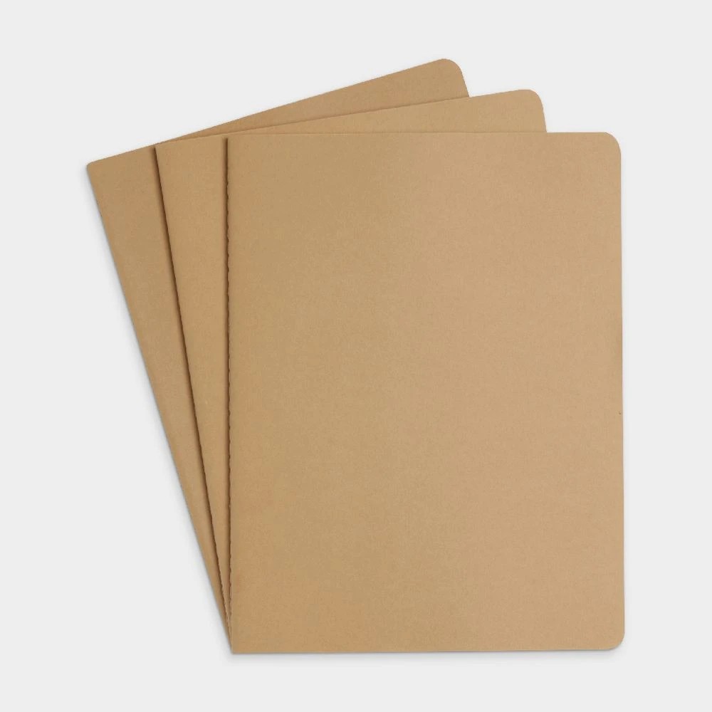 3 Moleskine Cahier Ruled Notebooks Extra Large Kraft 3 Pack, 3 of 3