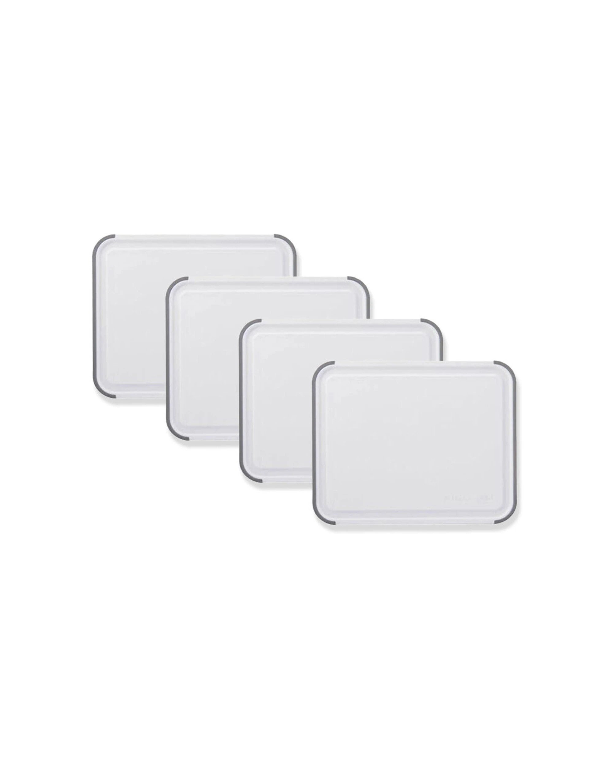 1 KitchenAid 4PK Reversible Chopping Board With Perimeter Trench Small - White, 1 of 6