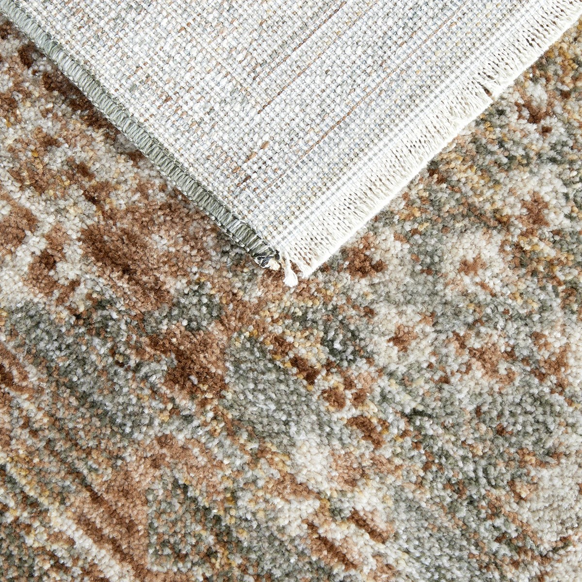 7 Common Ground Rugs Aegean Josie 400x80cm - Large Runner Power Loomed Rug - Green, 7 of 9
