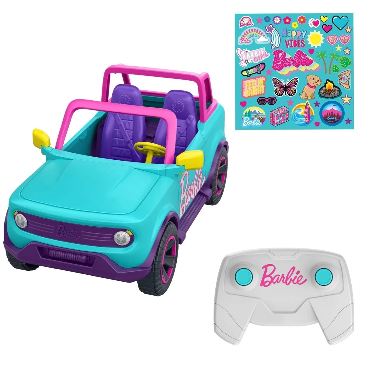 2 Hot Wheels Barbie RC SUV & Stickers, 2 of 5