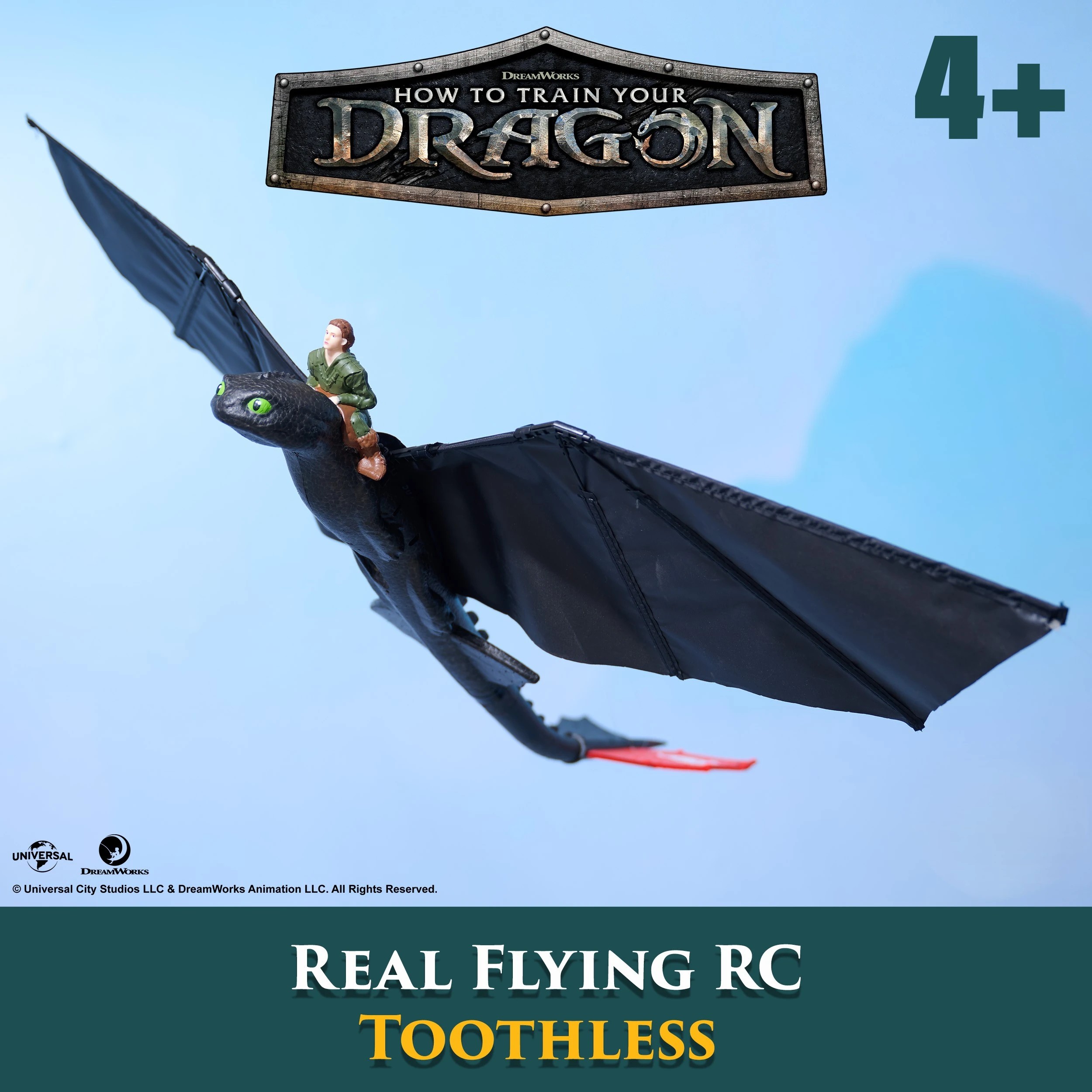 2 How To Train Your Dragon Real Flying Remote Control Toothless Action Figure, 2 of 9