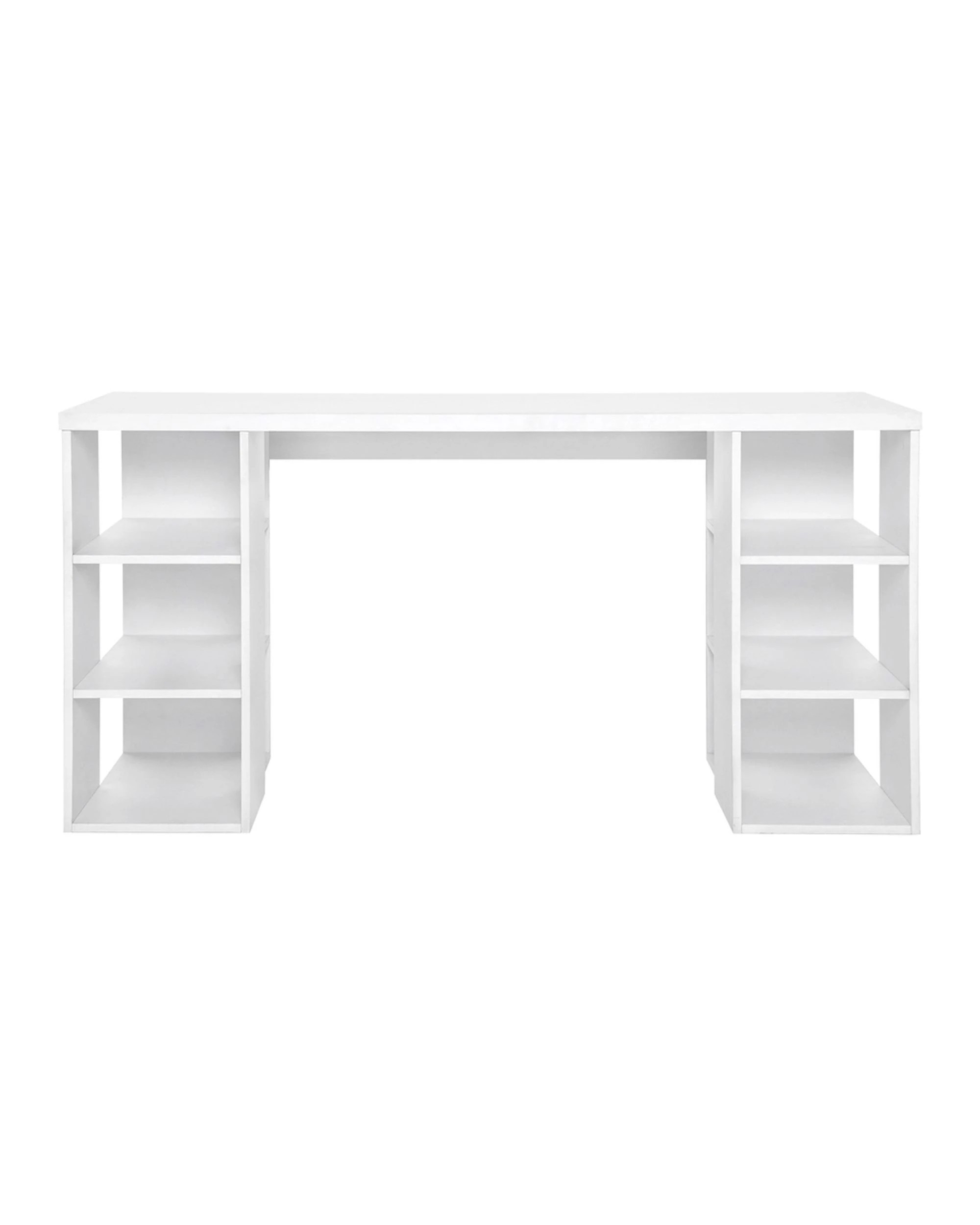 3 Artiss Computer Desk Bookshelf White 150cm
 - White, 3 of 8